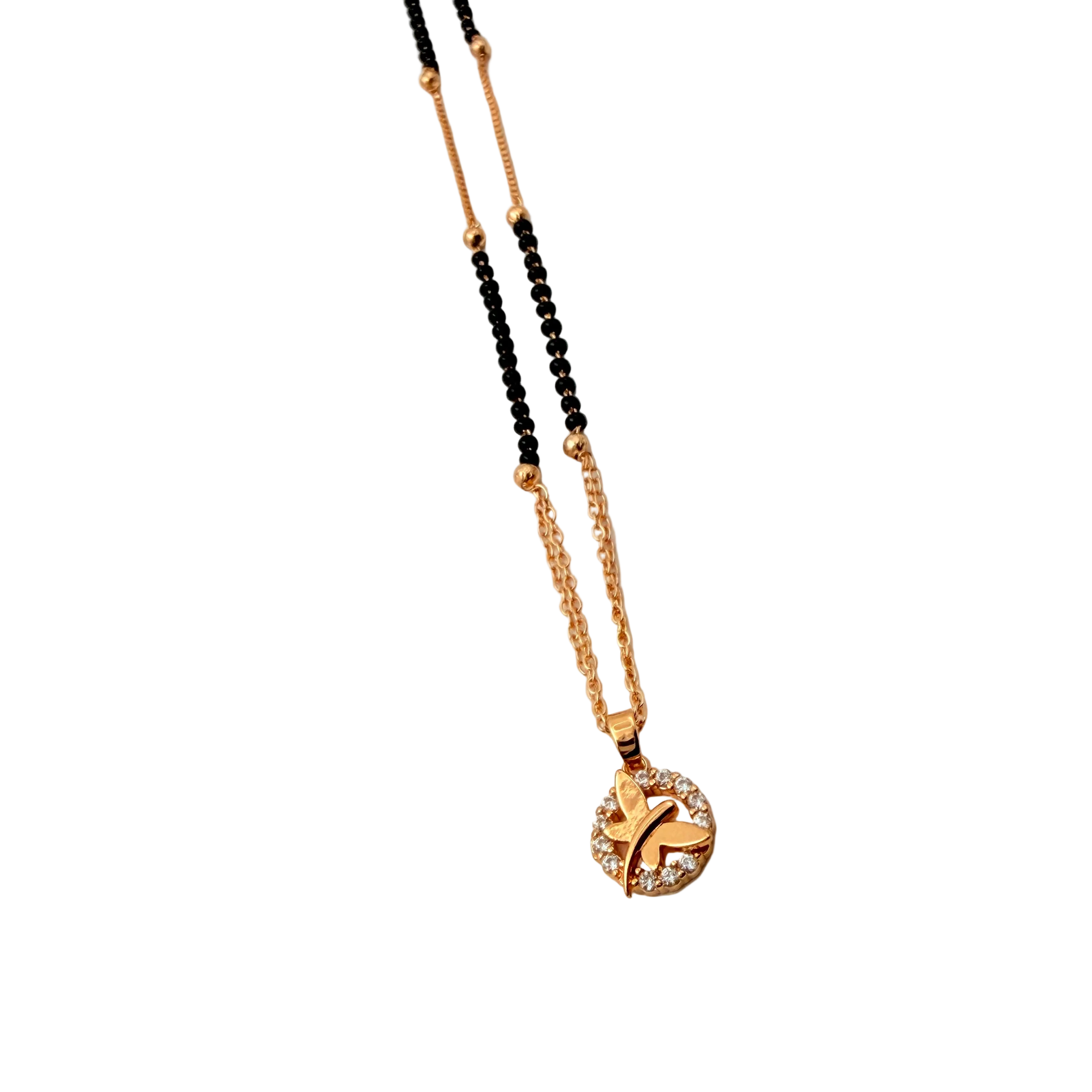 Delicate Butterfly Mangalsutra Necklace