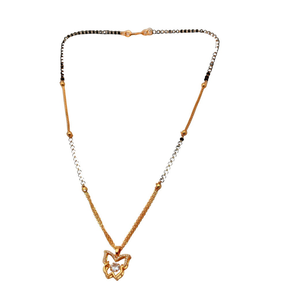 Sparkling Butterfly Mangalsutra Necklace
