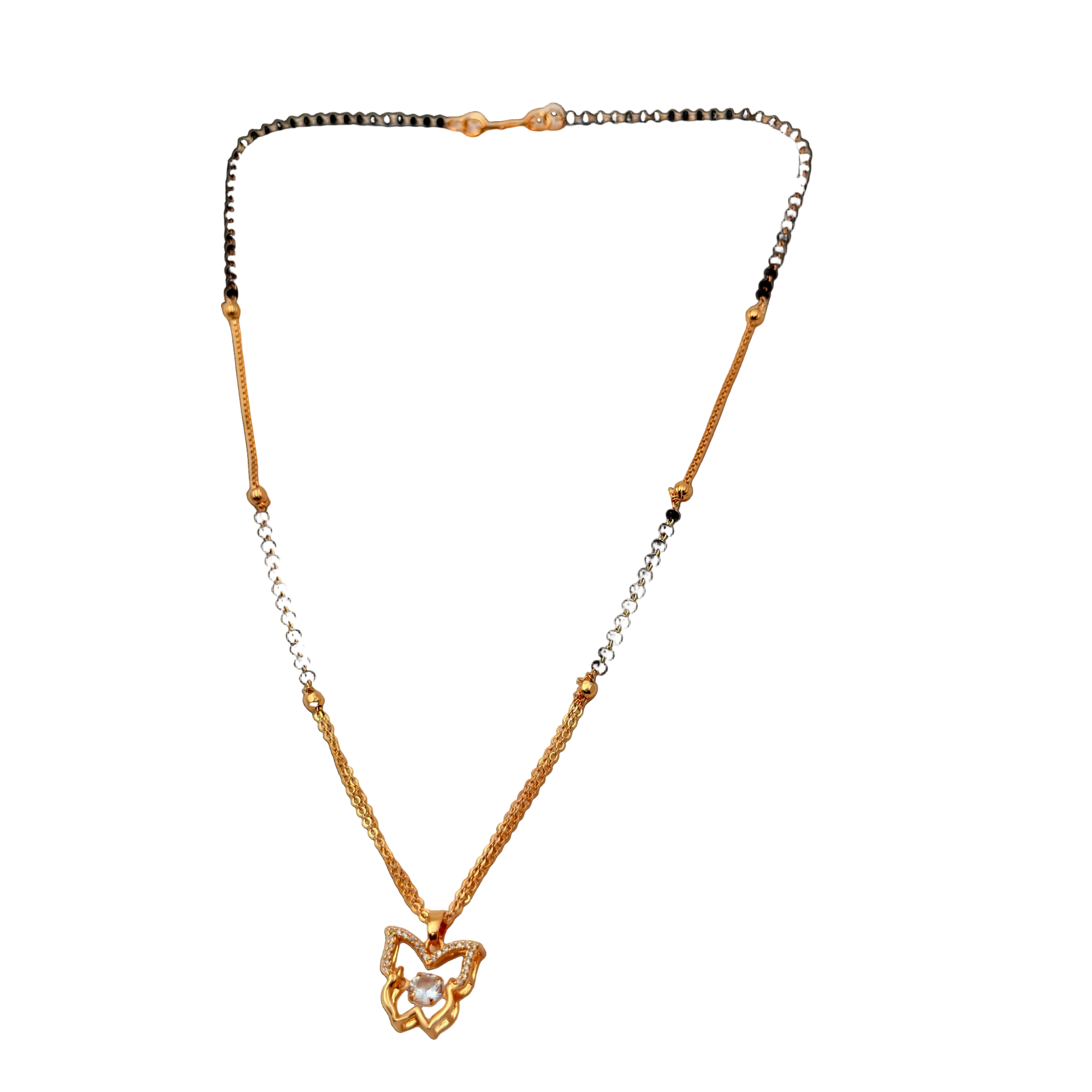 Sparkling Butterfly Mangalsutra Necklace