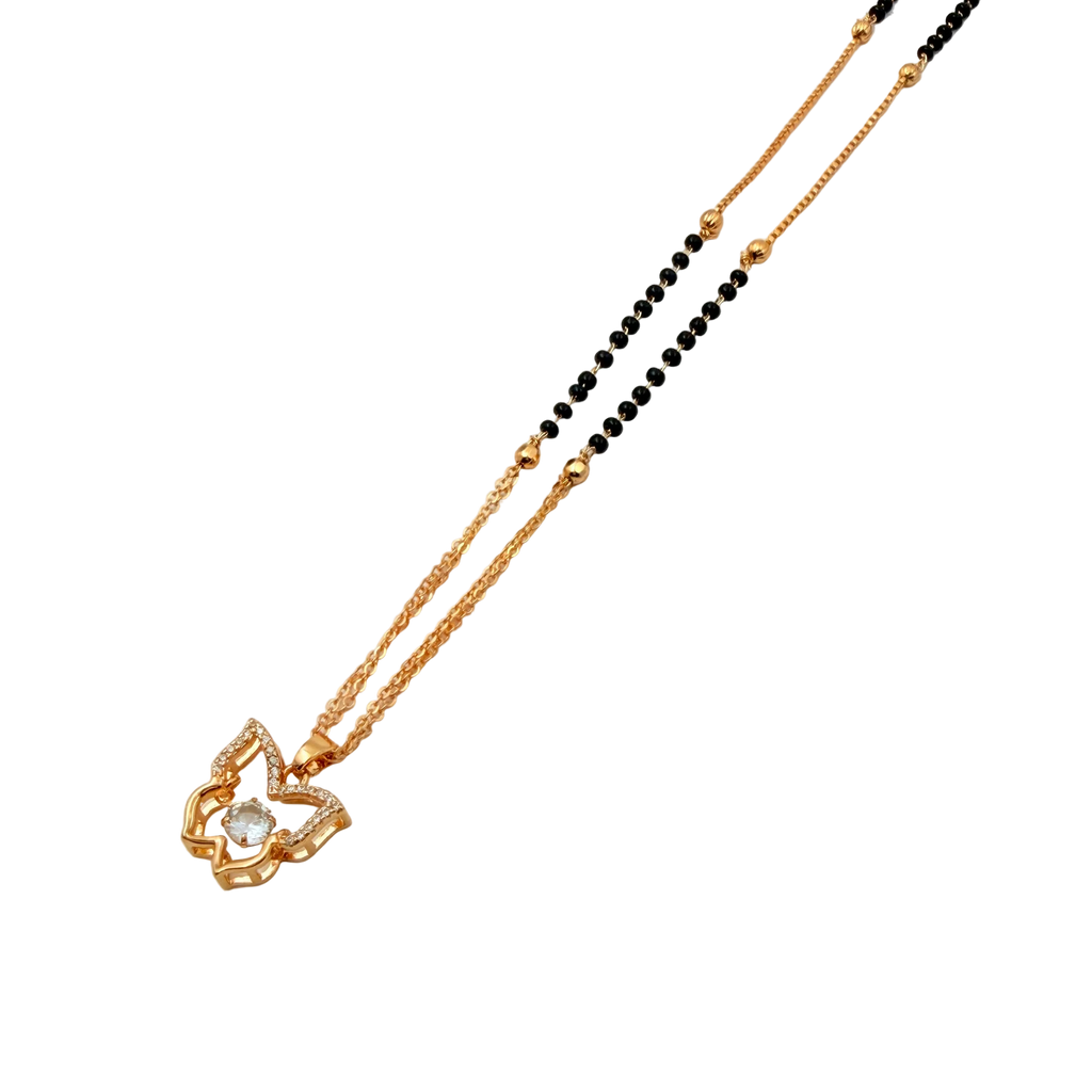 Sparkling Butterfly Mangalsutra Necklace