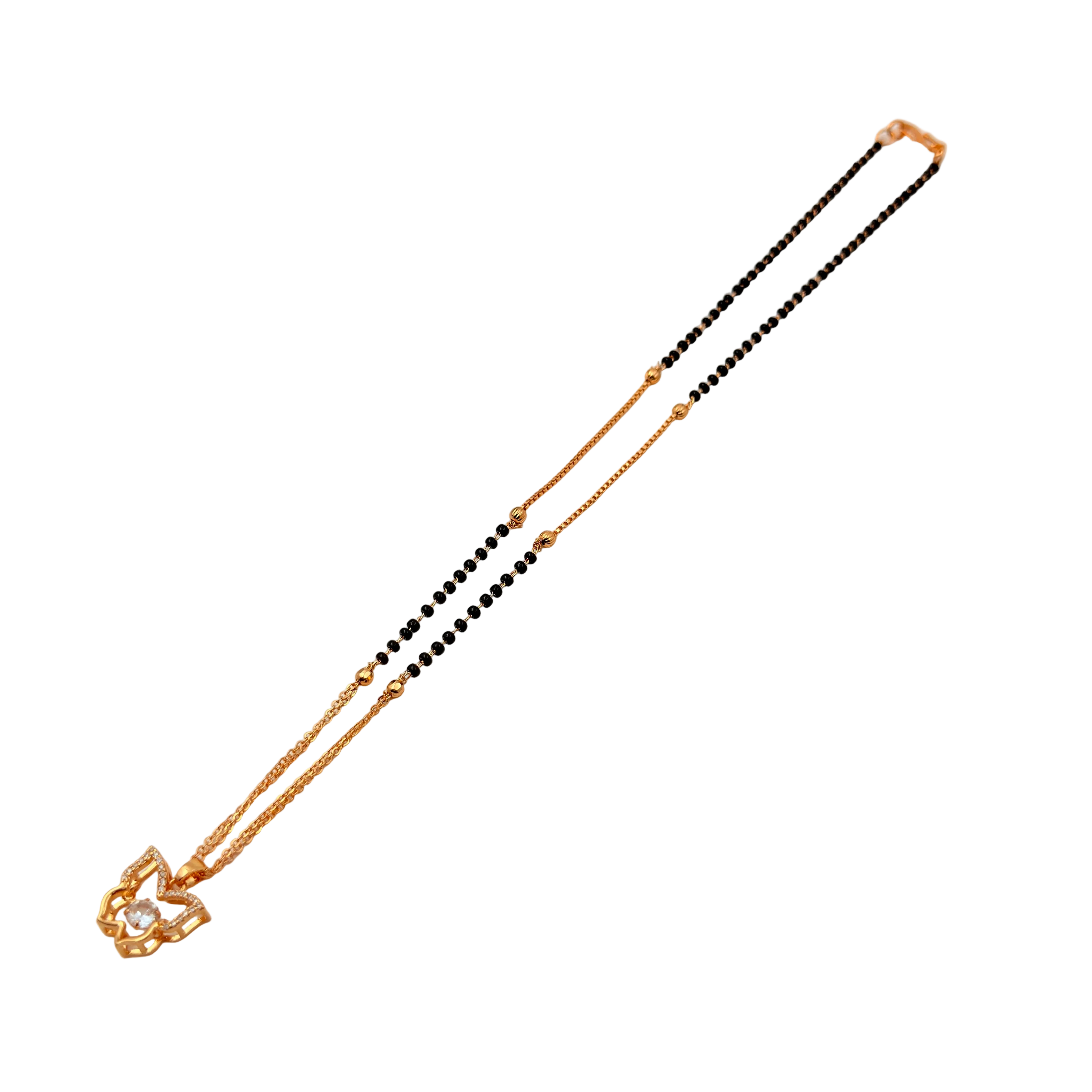 Sparkling Butterfly Mangalsutra Necklace