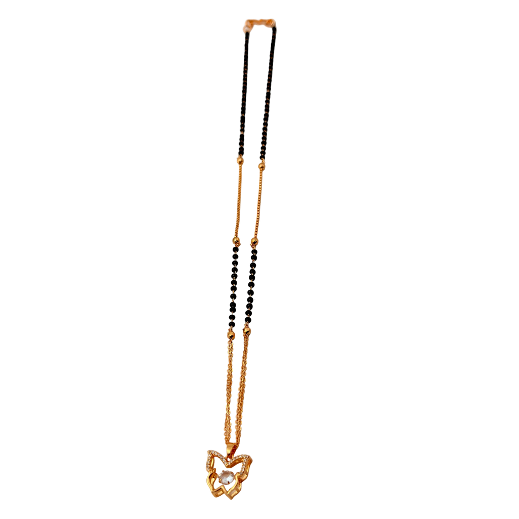 Sparkling Butterfly Mangalsutra Necklace