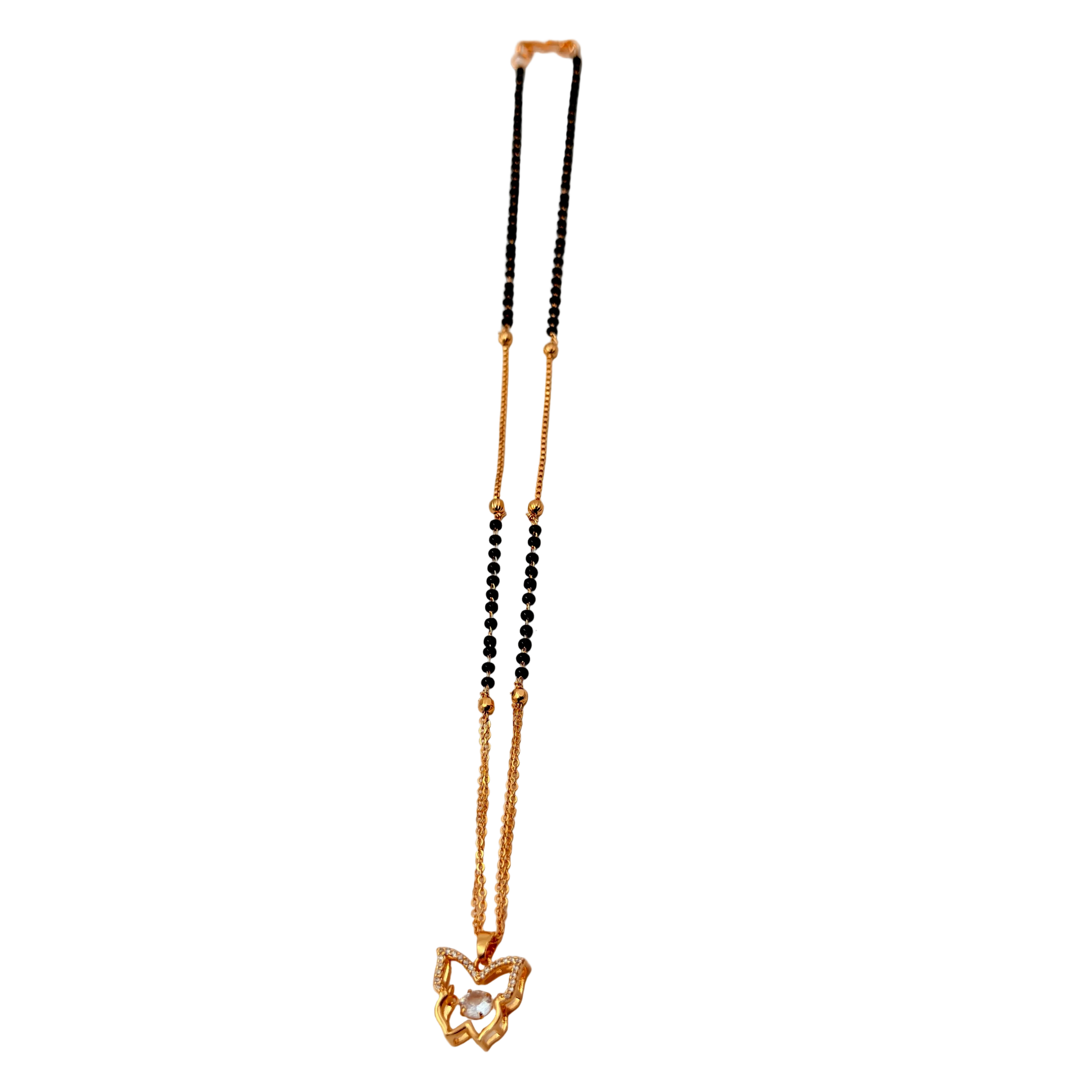 Sparkling Butterfly Mangalsutra Necklace