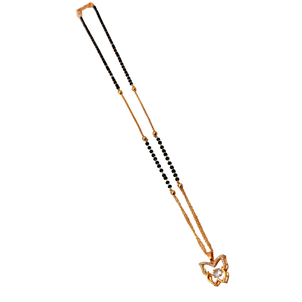 Sparkling Butterfly Mangalsutra Necklace