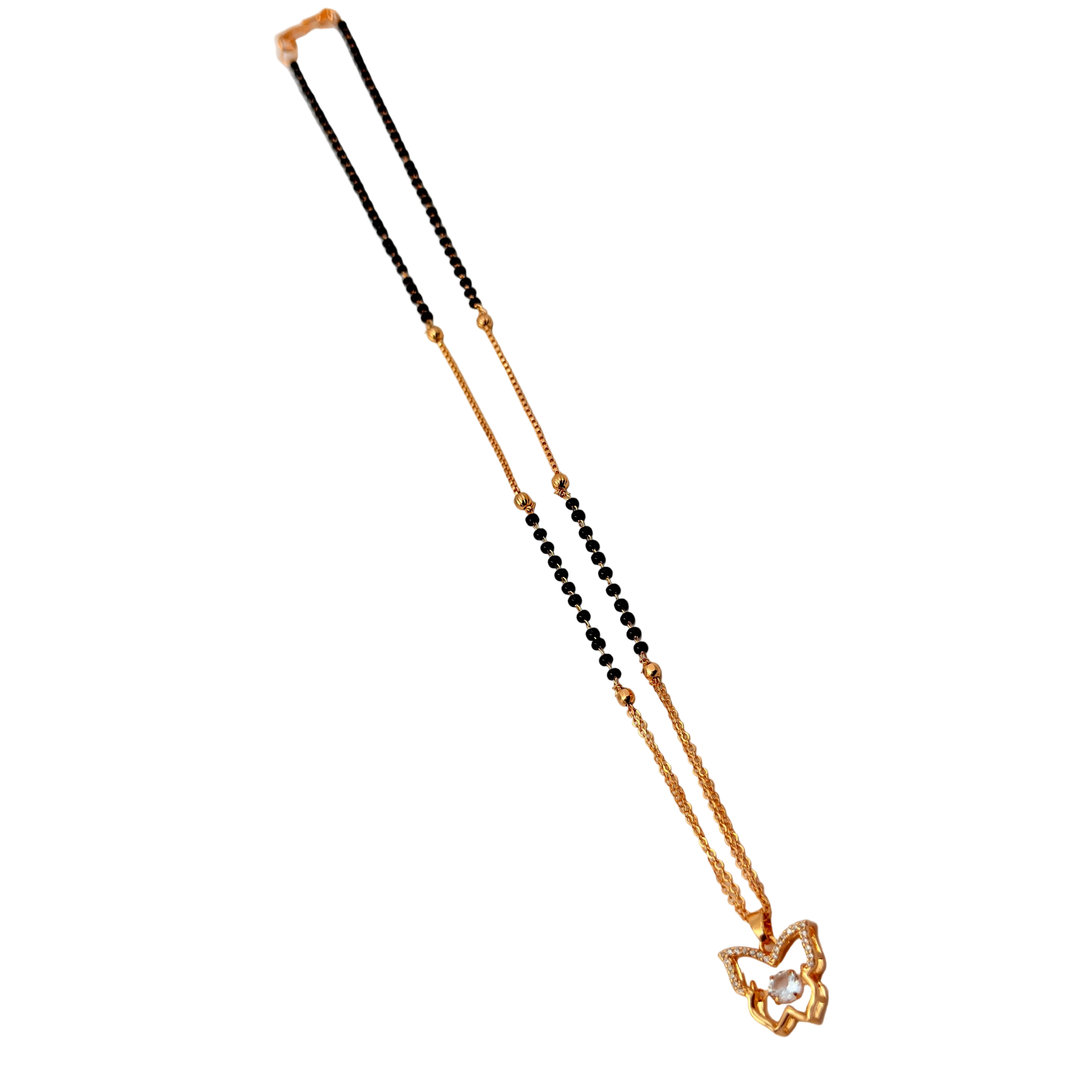 Sparkling Butterfly Mangalsutra Necklace