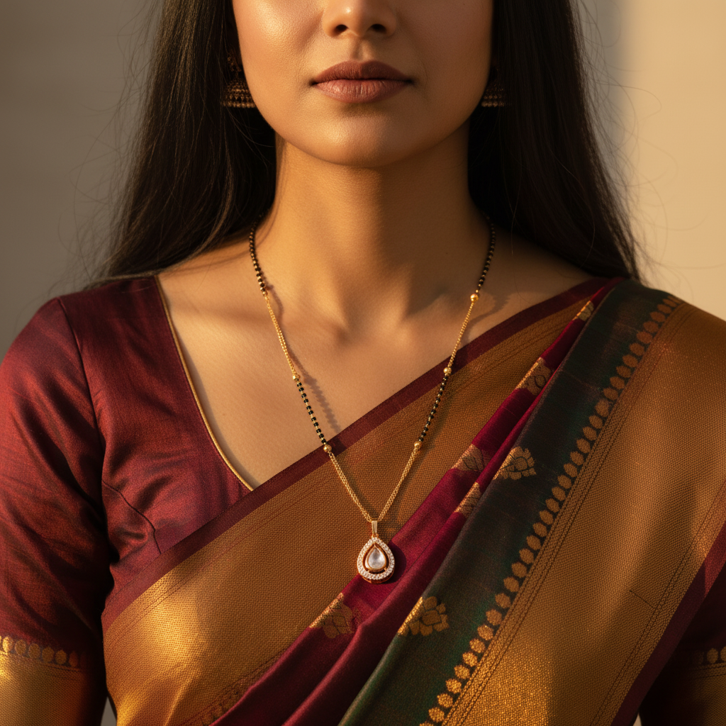 Radiant Pearl Mangalsutra Necklace