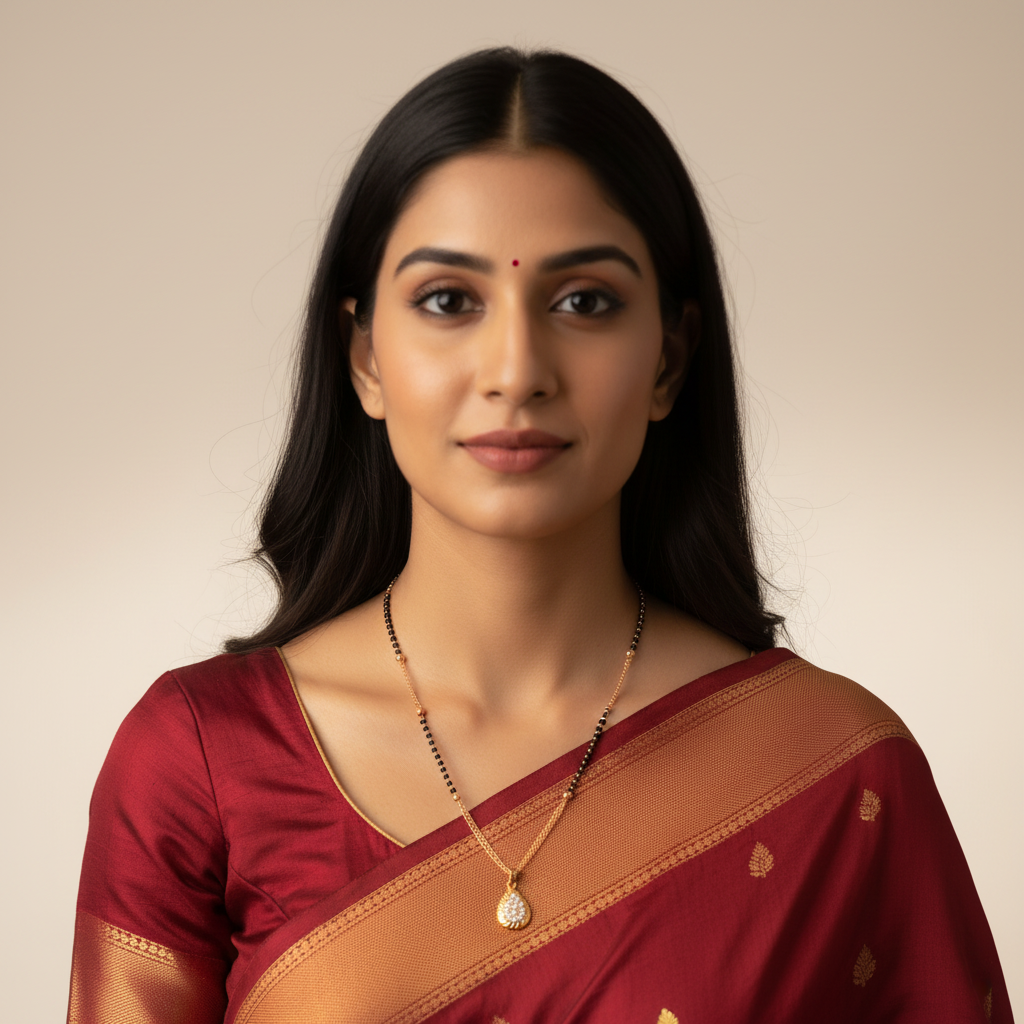 Graceful Teardrop Mangalsutra Necklace