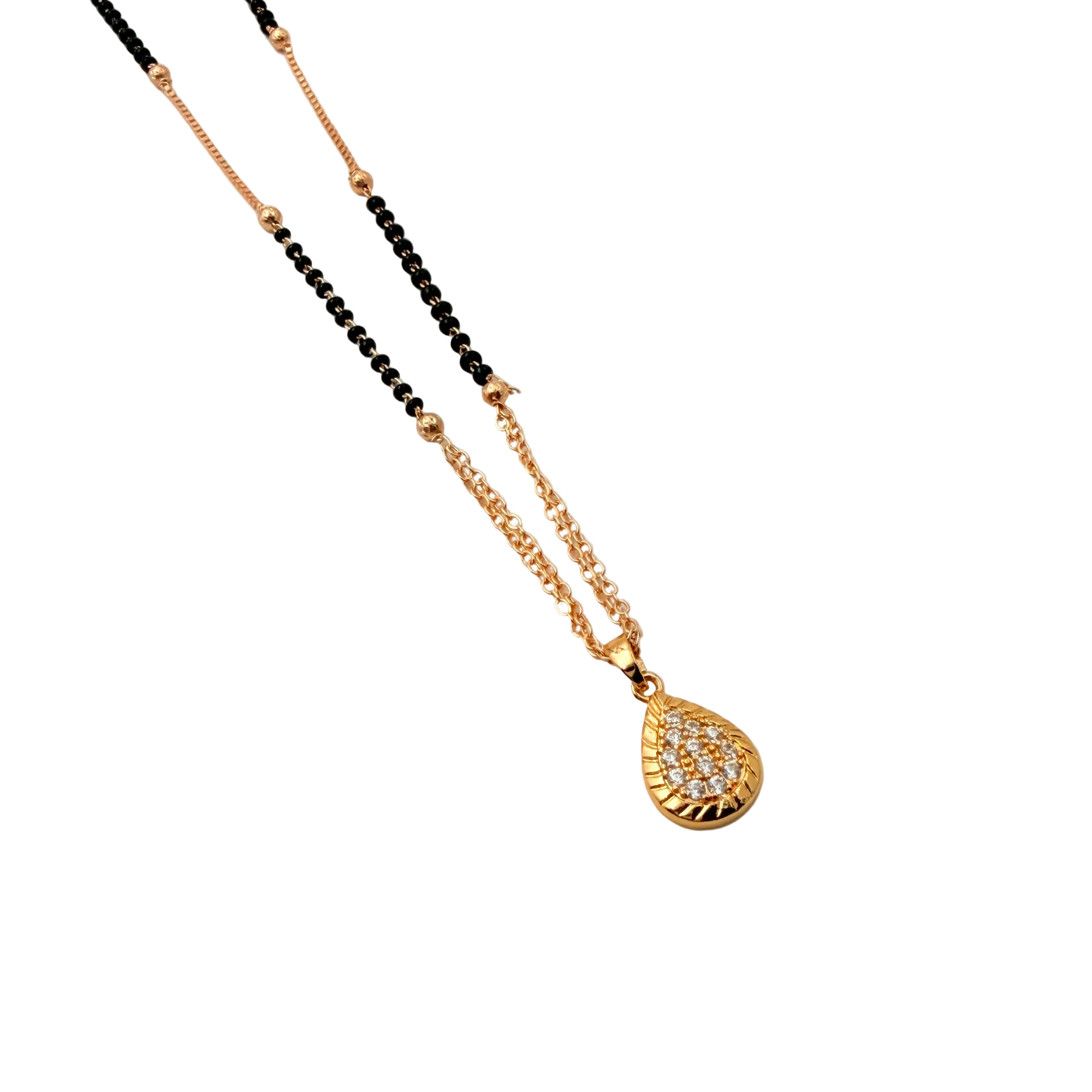 Graceful Teardrop Mangalsutra Necklace