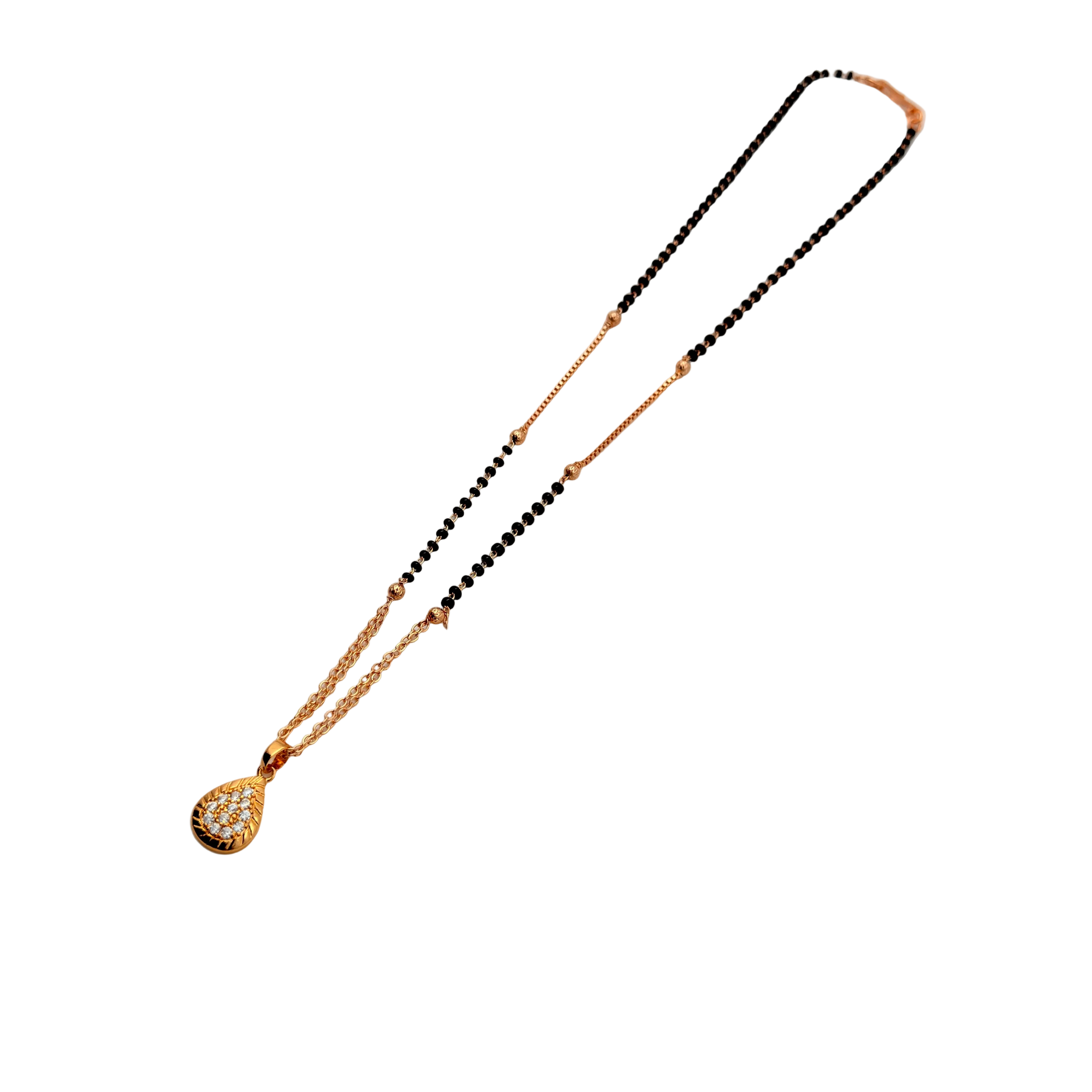 Graceful Teardrop Mangalsutra Necklace