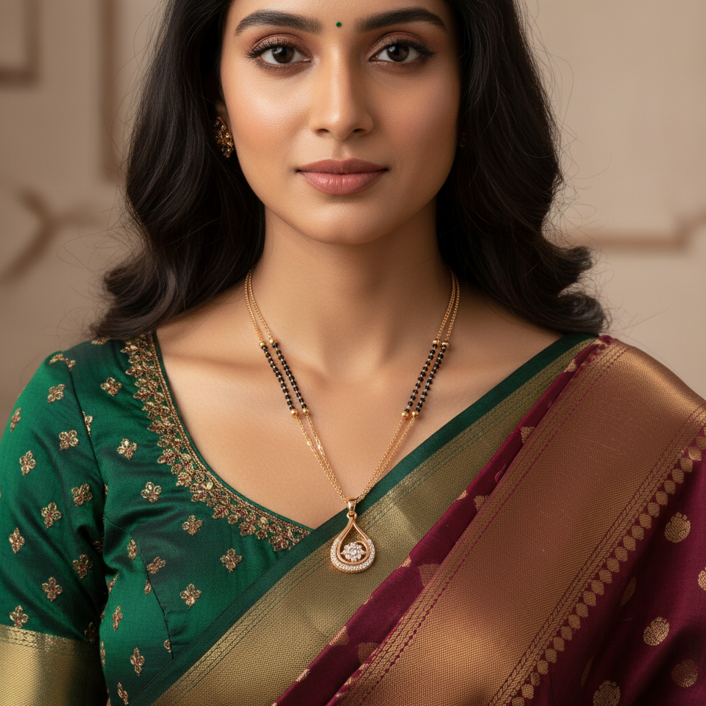 Radiant Paisley Mangalsutra Necklace