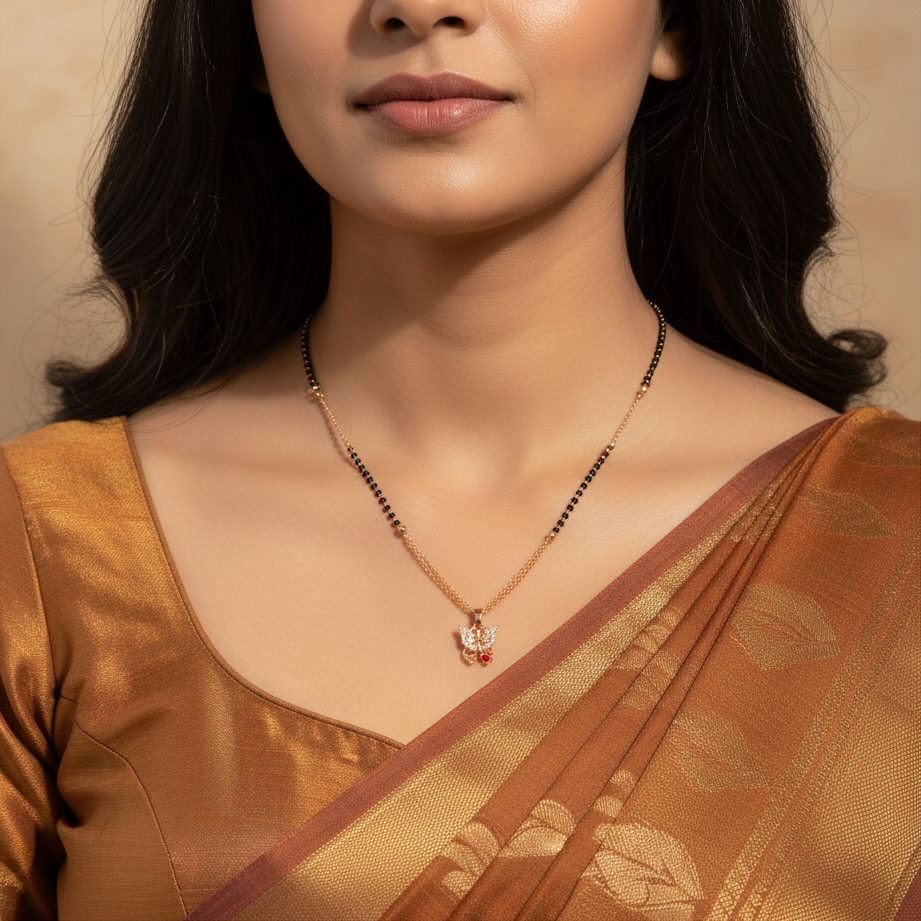 Delicate Butterfly Mangalsutra Necklace