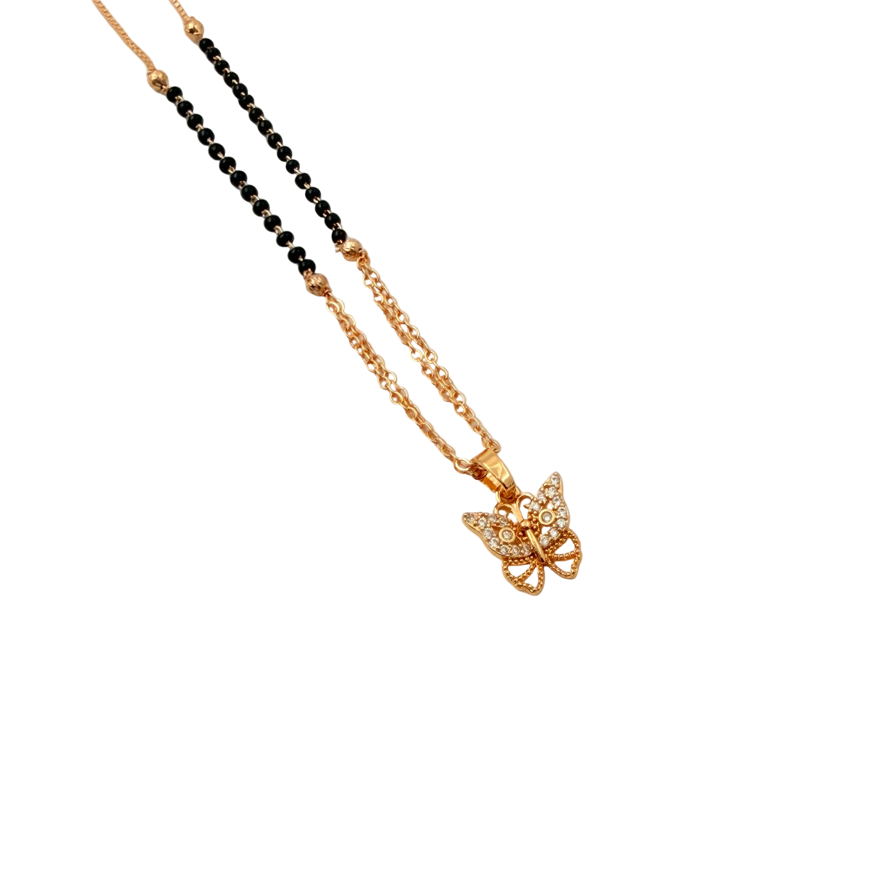 Delicate Butterfly Mangalsutra Necklace