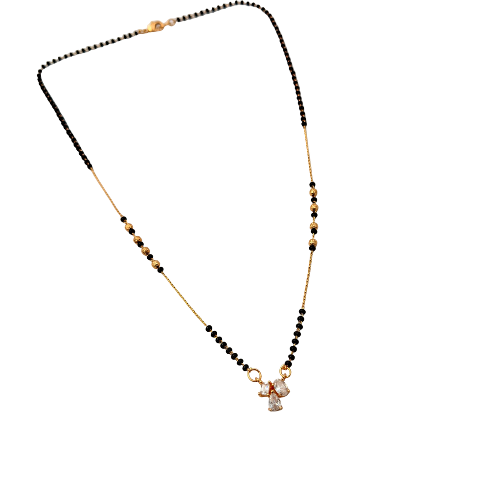 Delicate Crystal Mangalsutra Necklace