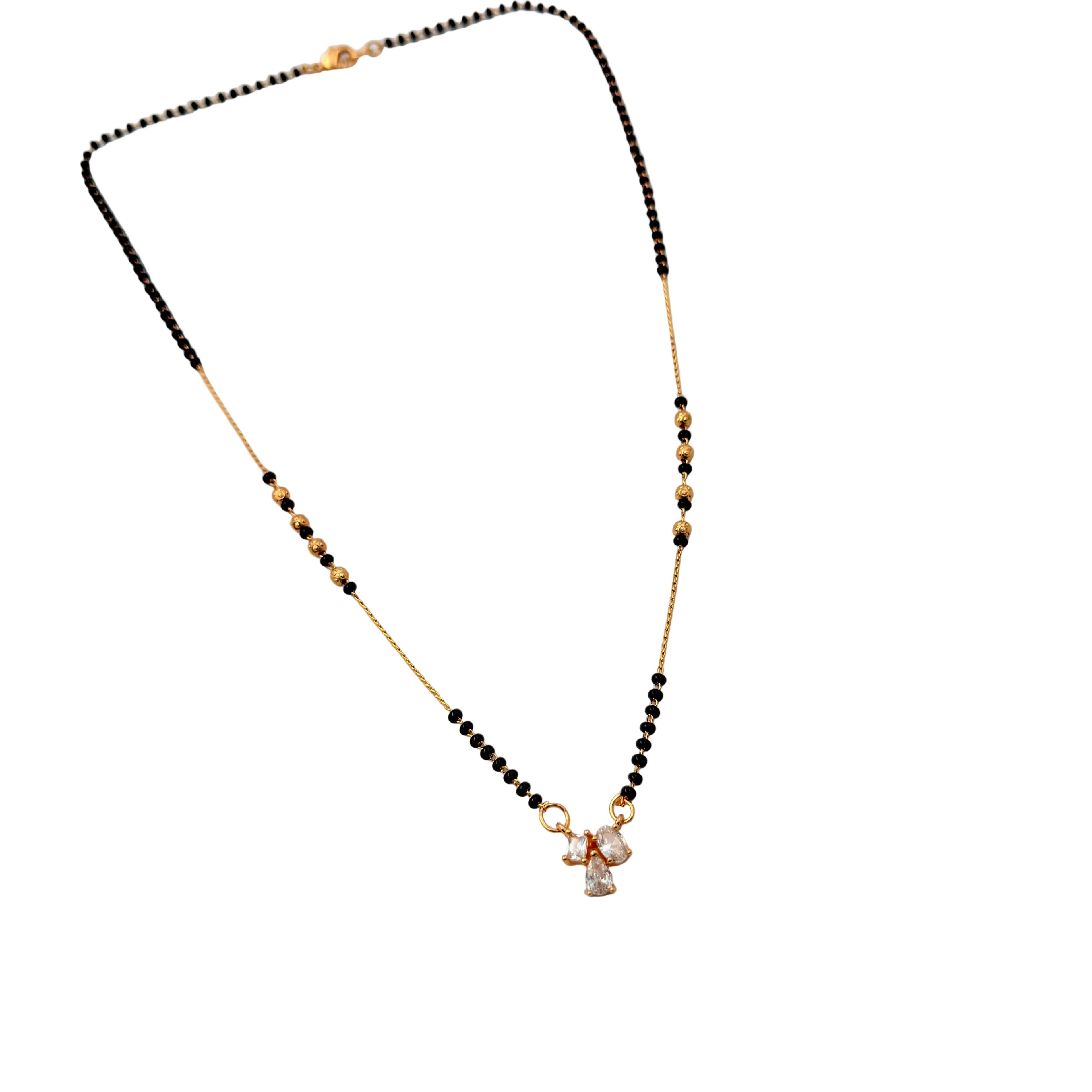 Delicate Crystal Mangalsutra Necklace