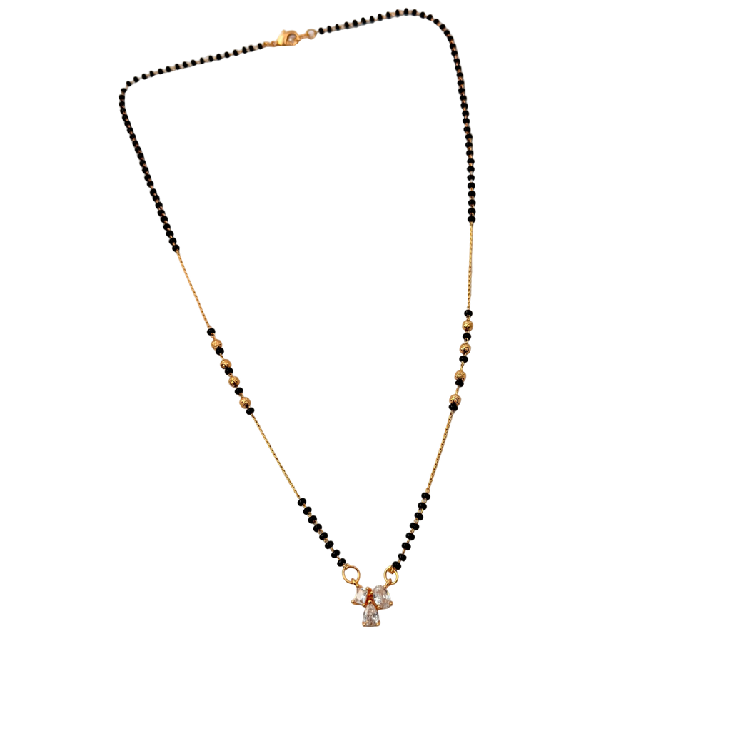 Delicate Crystal Mangalsutra Necklace
