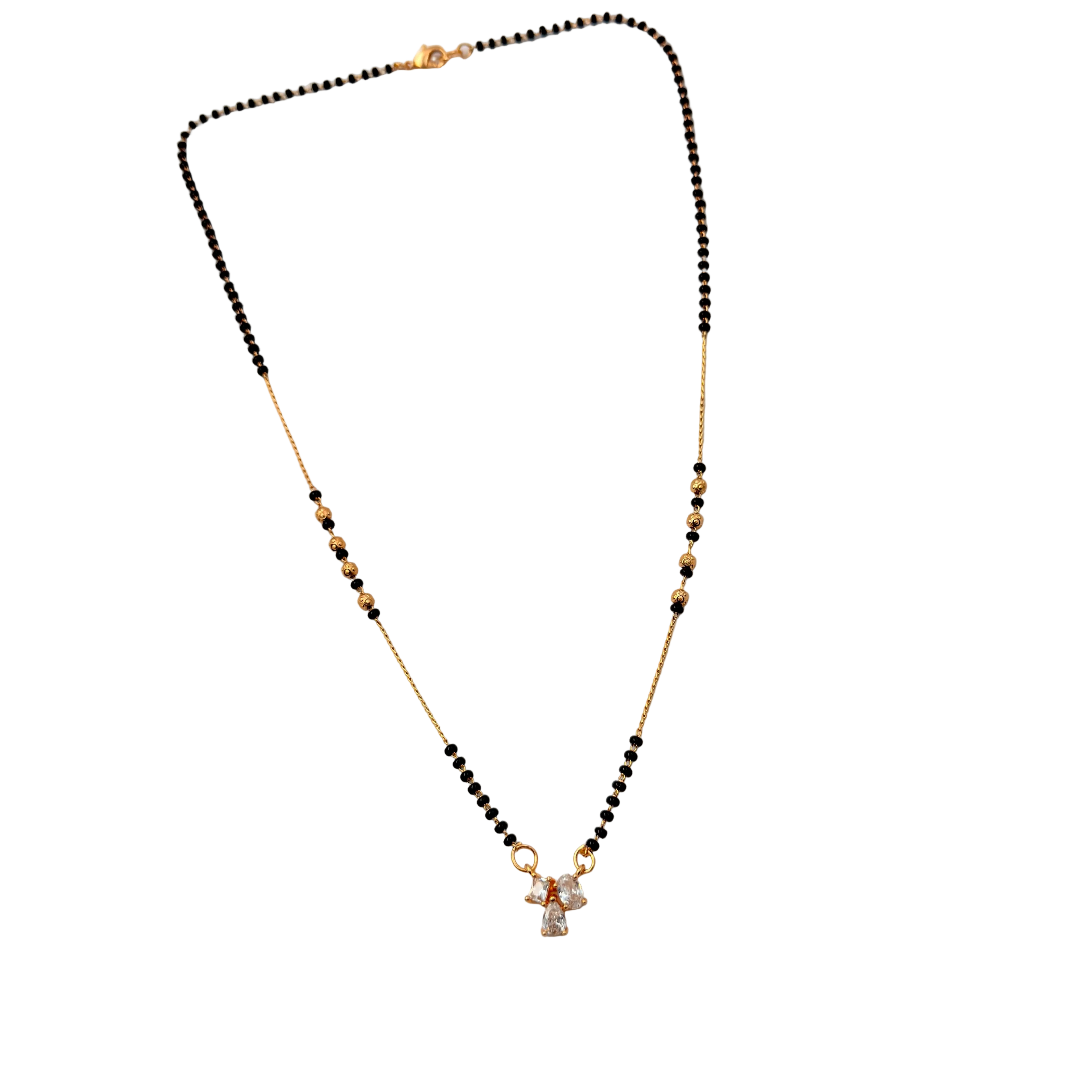 Delicate Crystal Mangalsutra Necklace