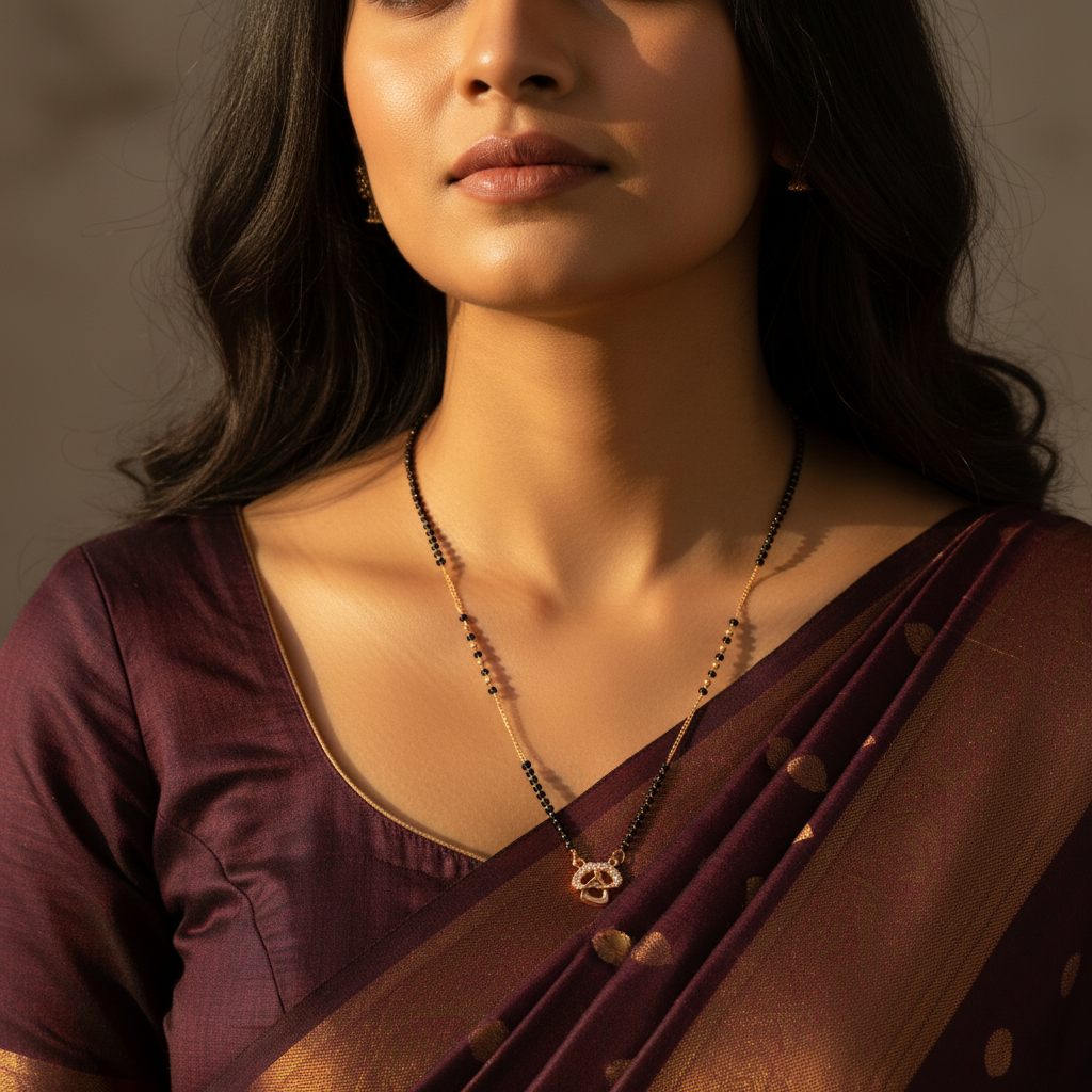 Charming Bow Mangalsutra Necklace
