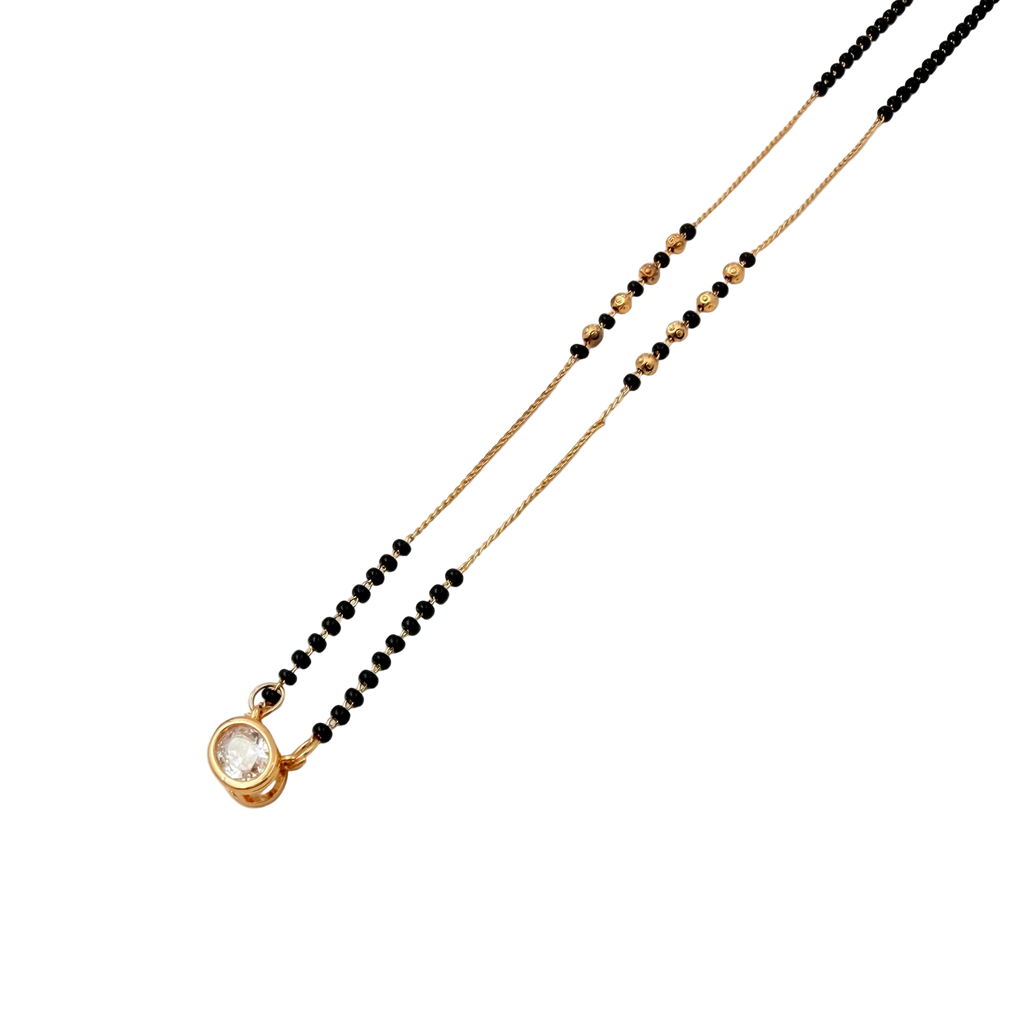 Radiant Solitaire Mangalsutra Necklace