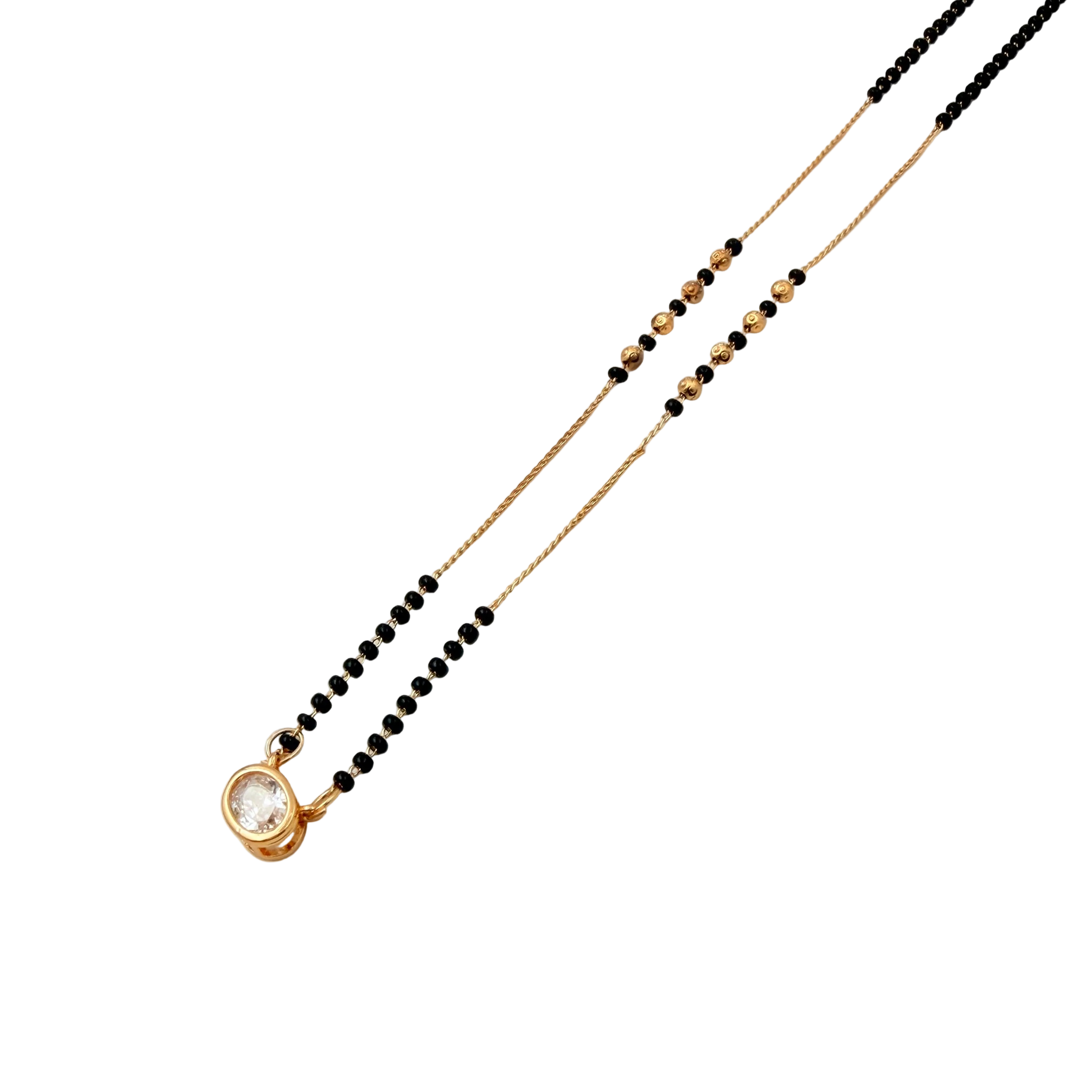 Radiant Solitaire Mangalsutra Necklace