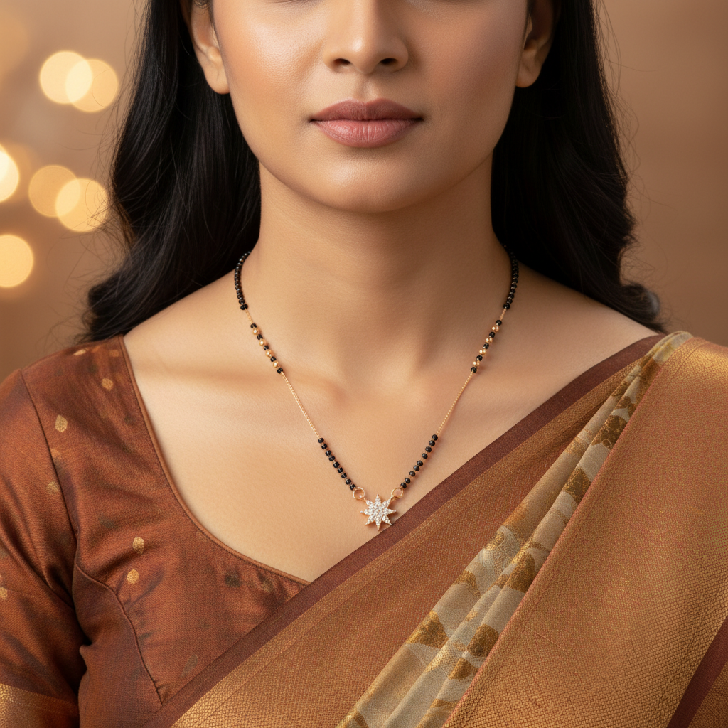 Stellar Spark Mangalsutra Necklace