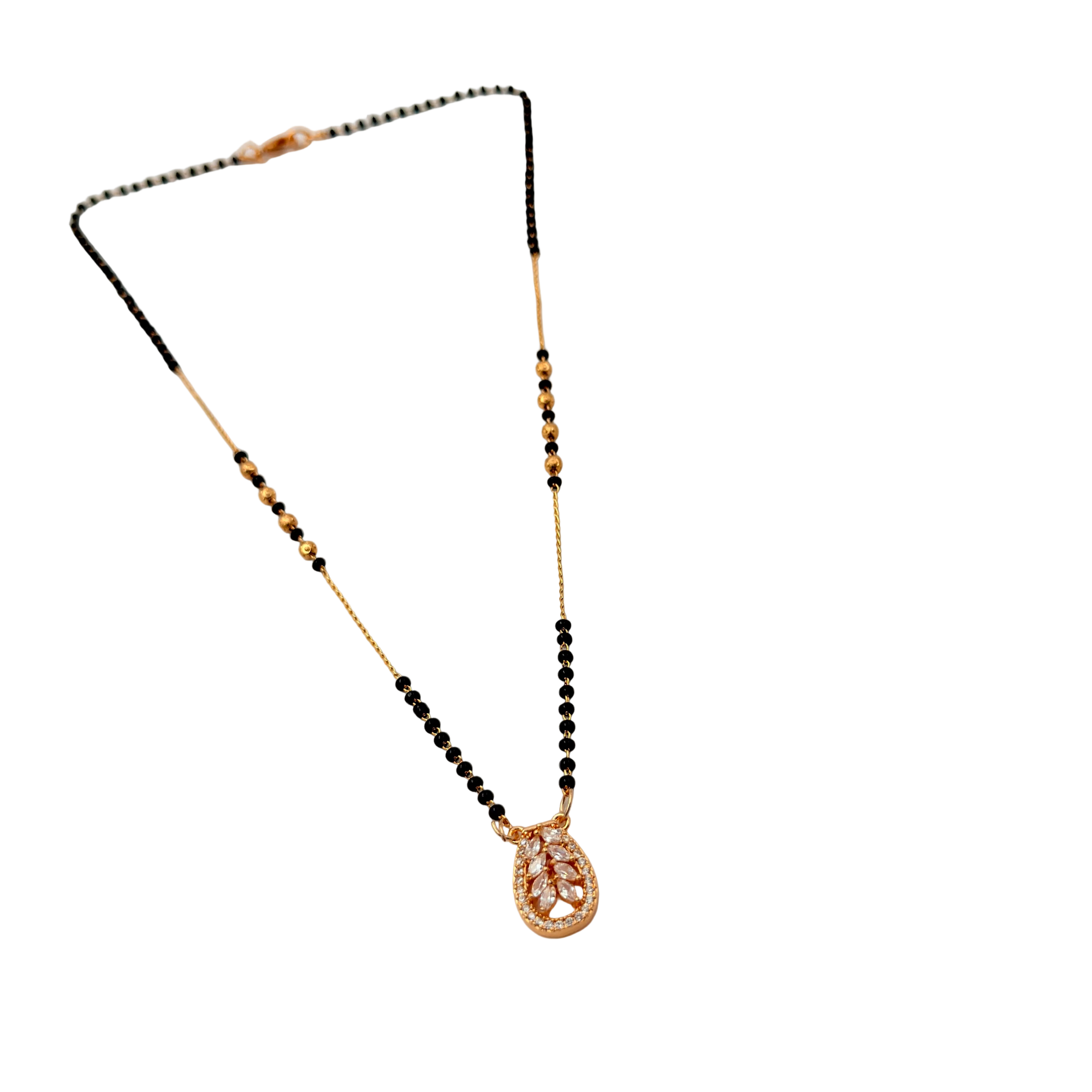 Elara Leaf Bloom Mangalsutra Necklace