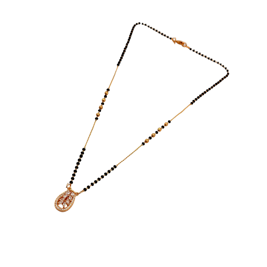 Elara Leaf Bloom Mangalsutra Necklace