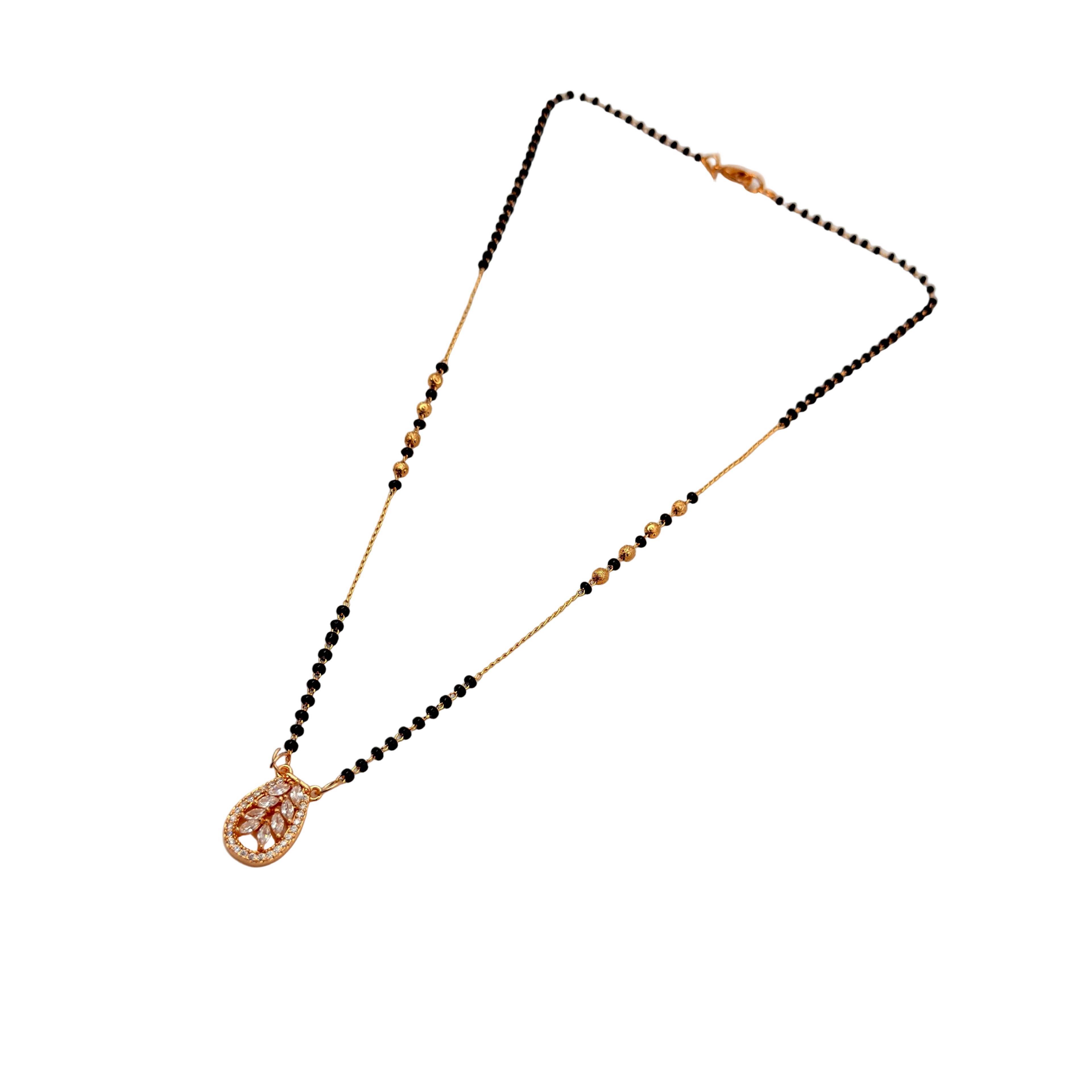 Elara Leaf Bloom Mangalsutra Necklace