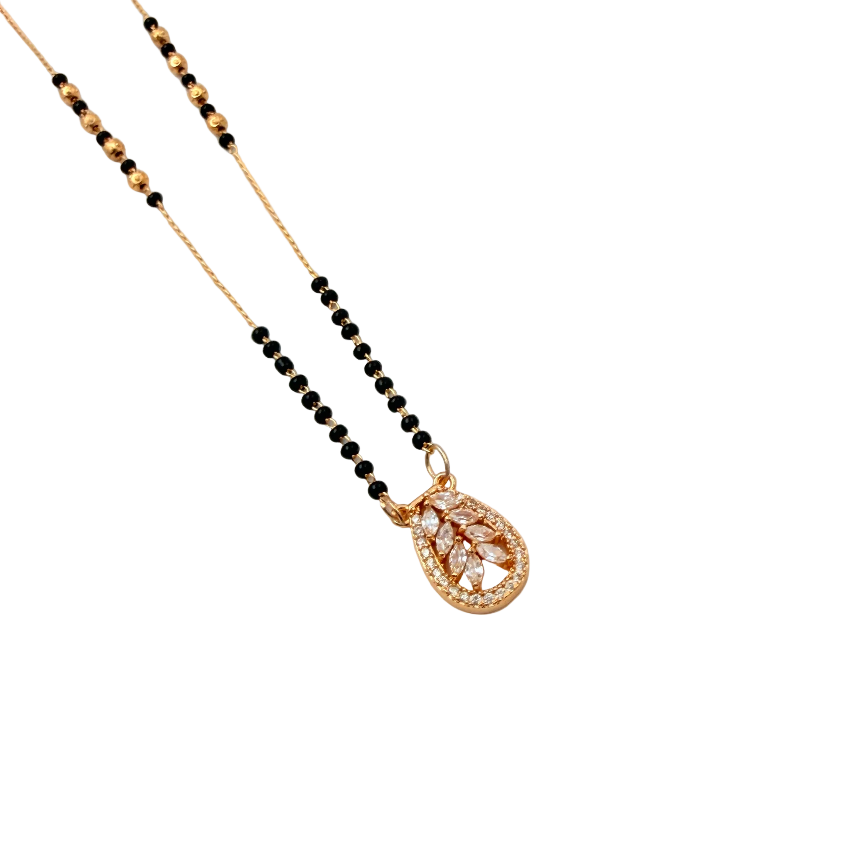 Elara Leaf Bloom Mangalsutra Necklace