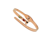 Rose Gold Minimal Gemstone Bracelet