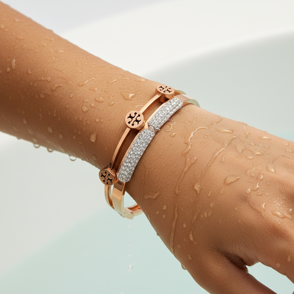 Rose Gold Crystal Accent Bracelet