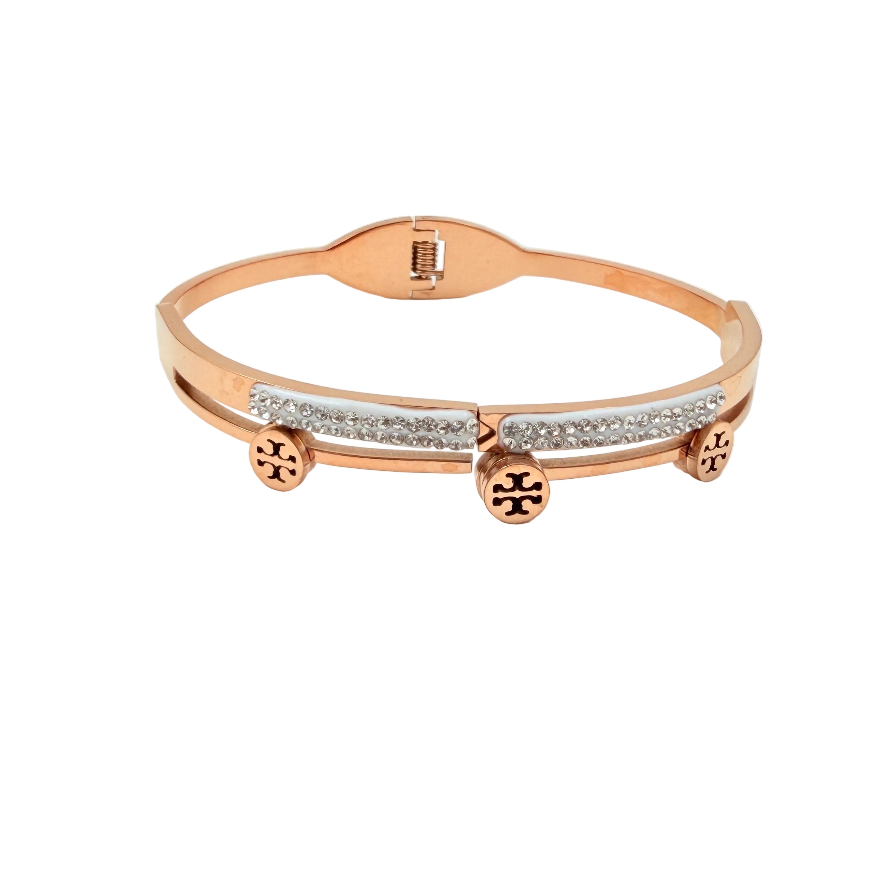 Rose Gold Crystal Accent Bracelet