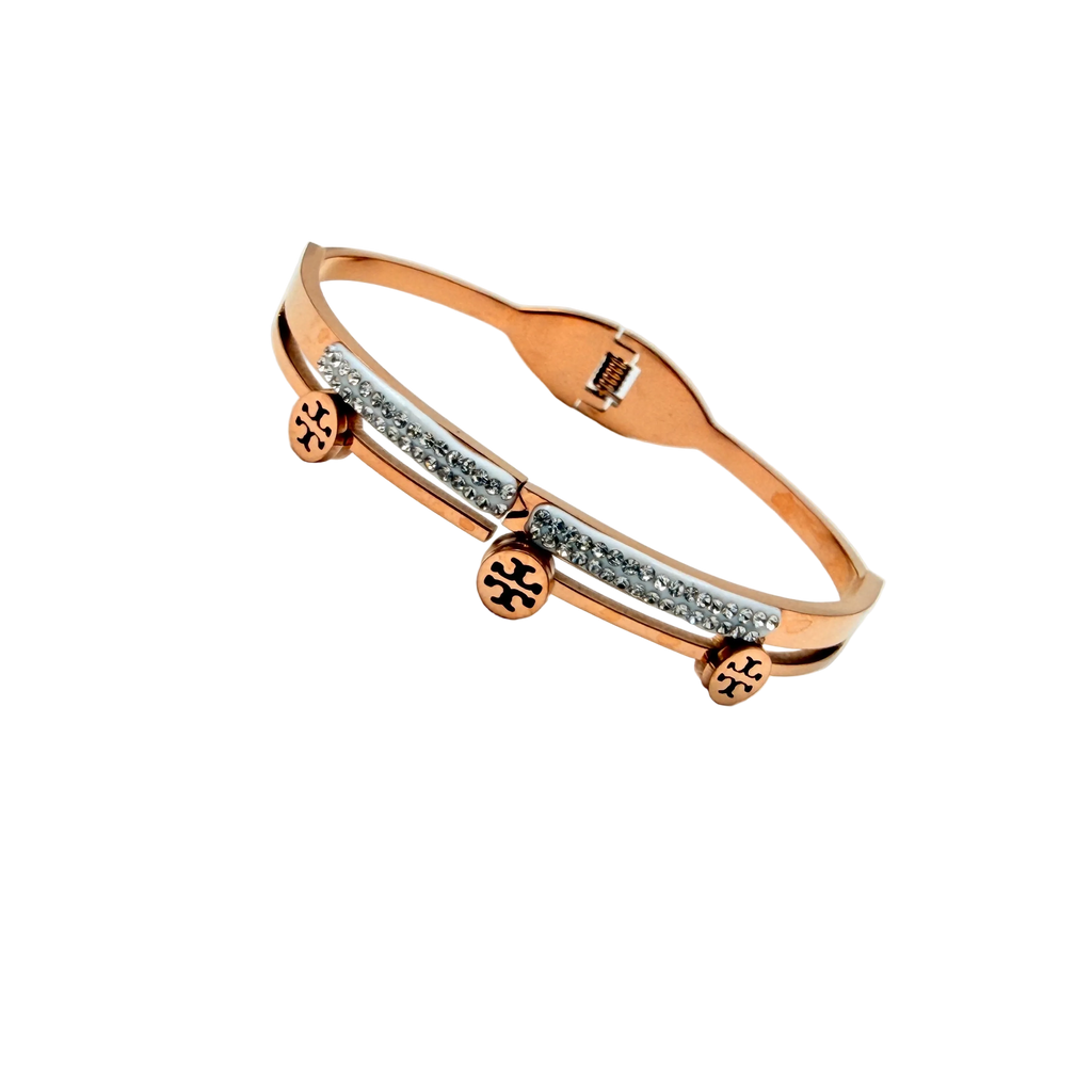 Rose Gold Crystal Accent Bracelet