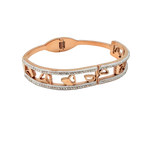 Rose Gold Heart Charm Bracelet
