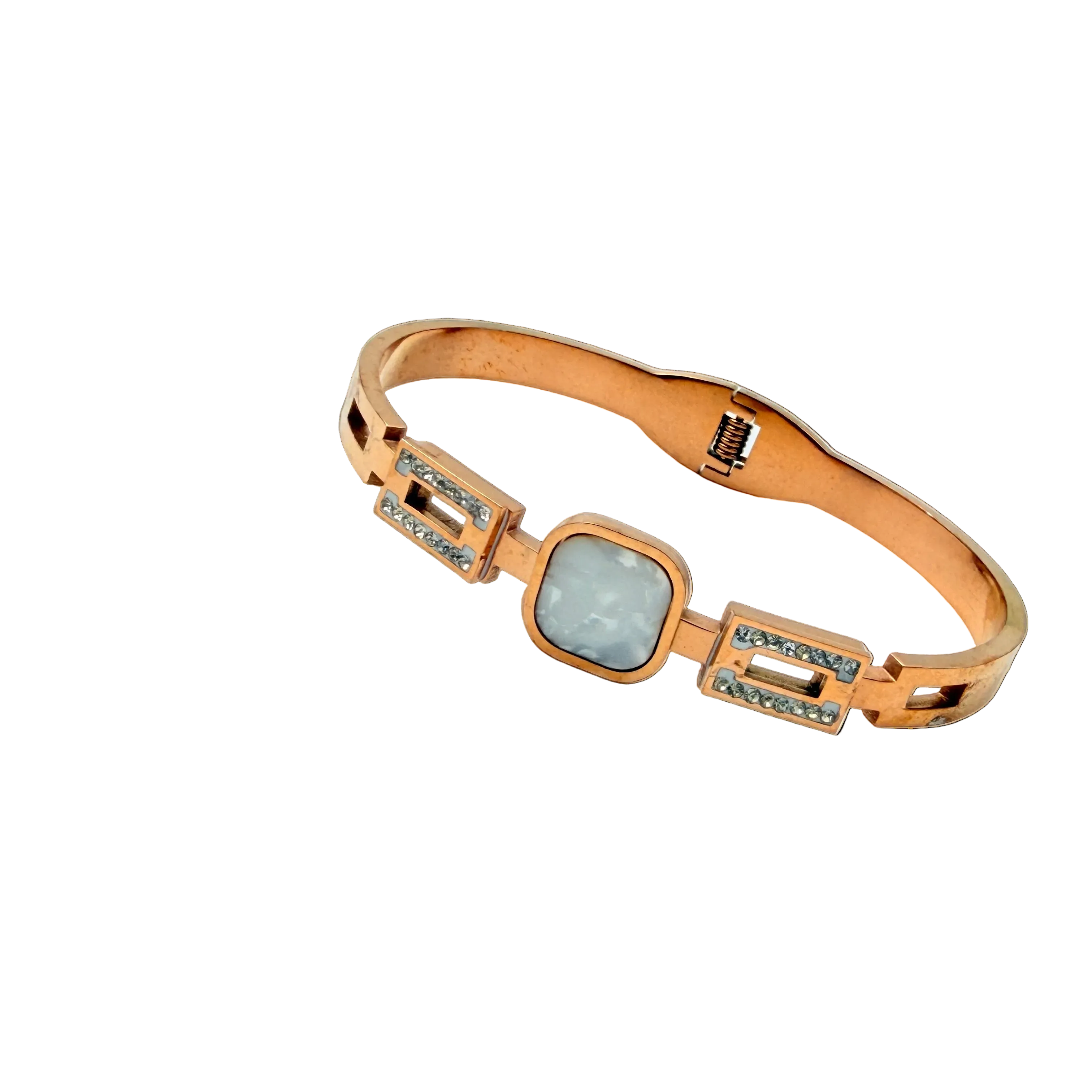 Rose Gold Geometric Crystal Bracelet