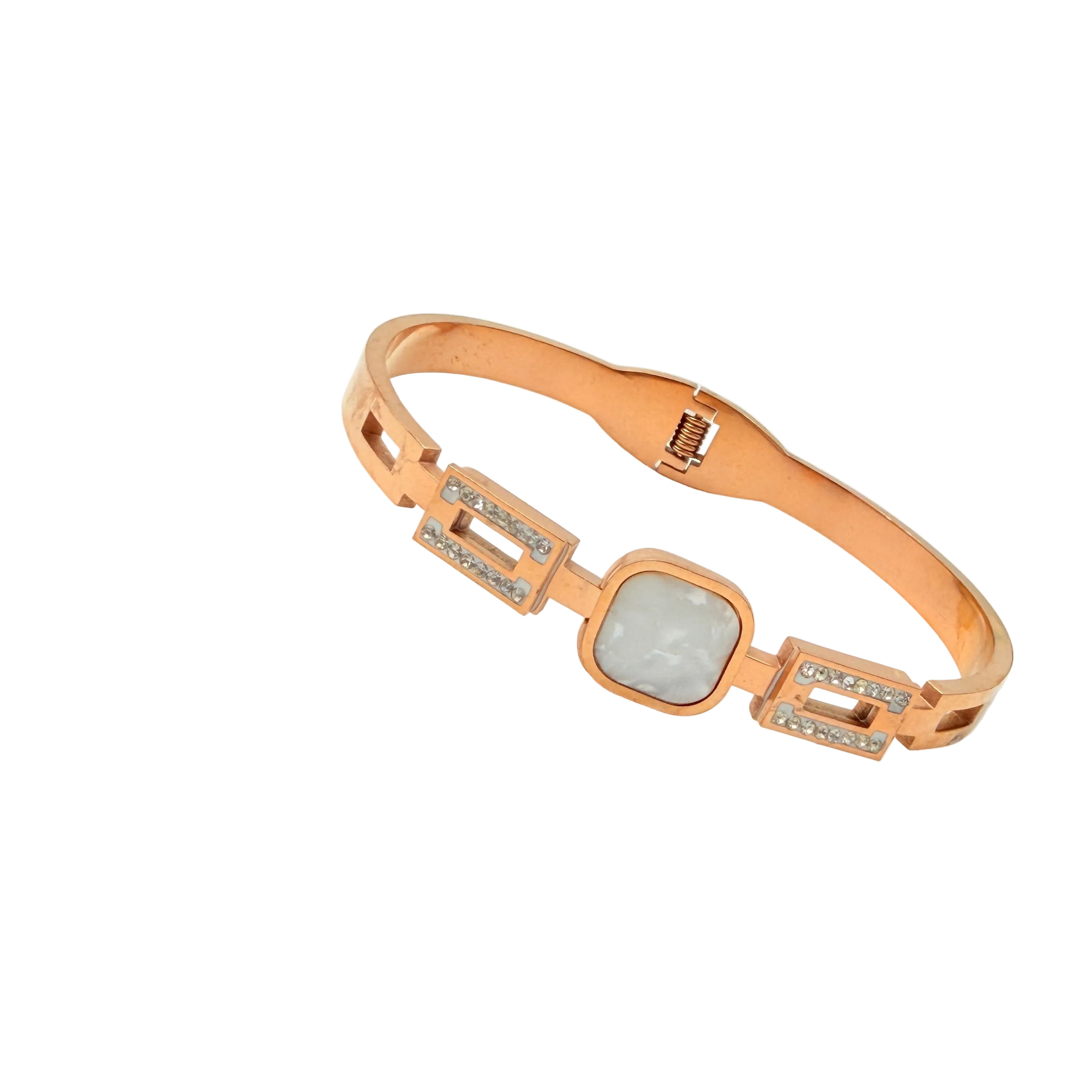 Rose Gold Geometric Crystal Bracelet