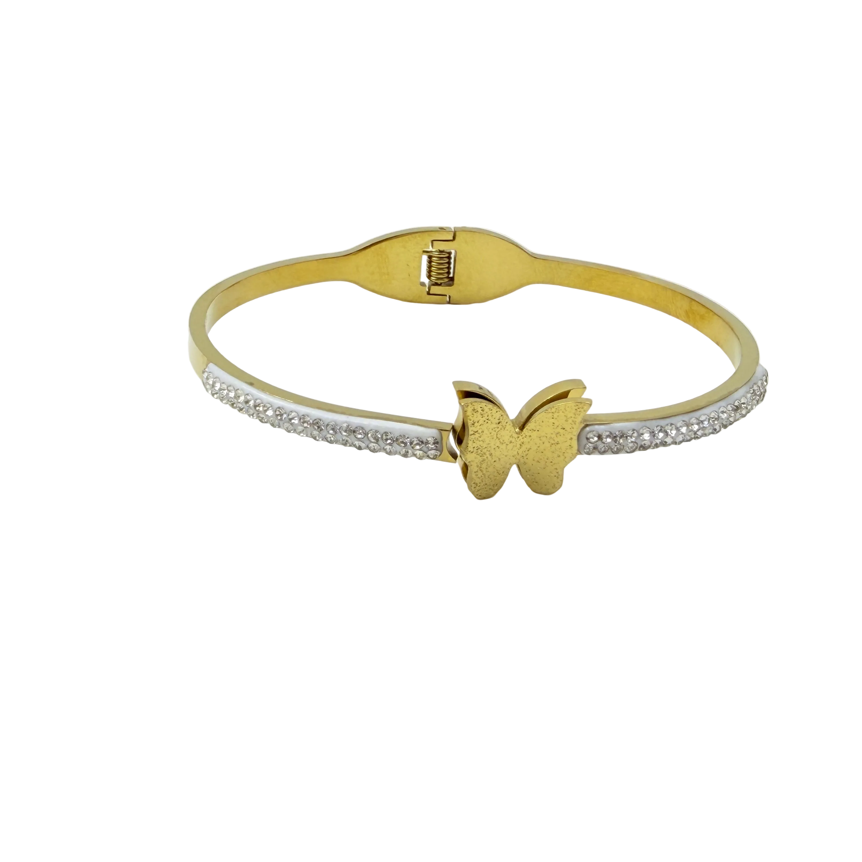 Golden Butterfly Crystal Bracelet