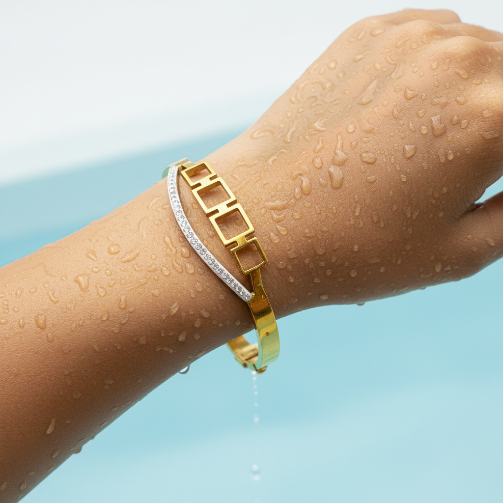 Geometric Crystal Statement Bracelet