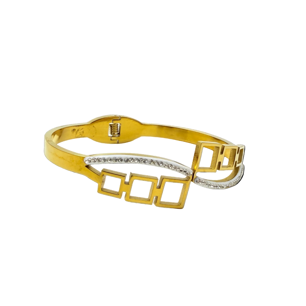 Geometric Crystal Statement Bracelet
