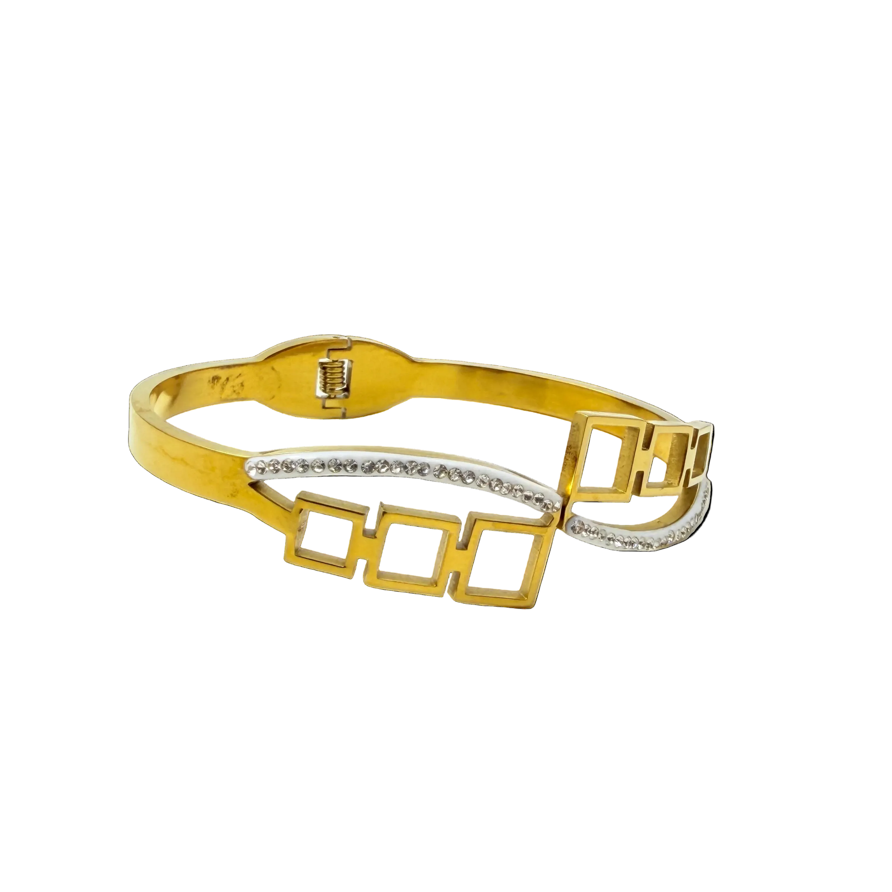 Geometric Crystal Statement Bracelet