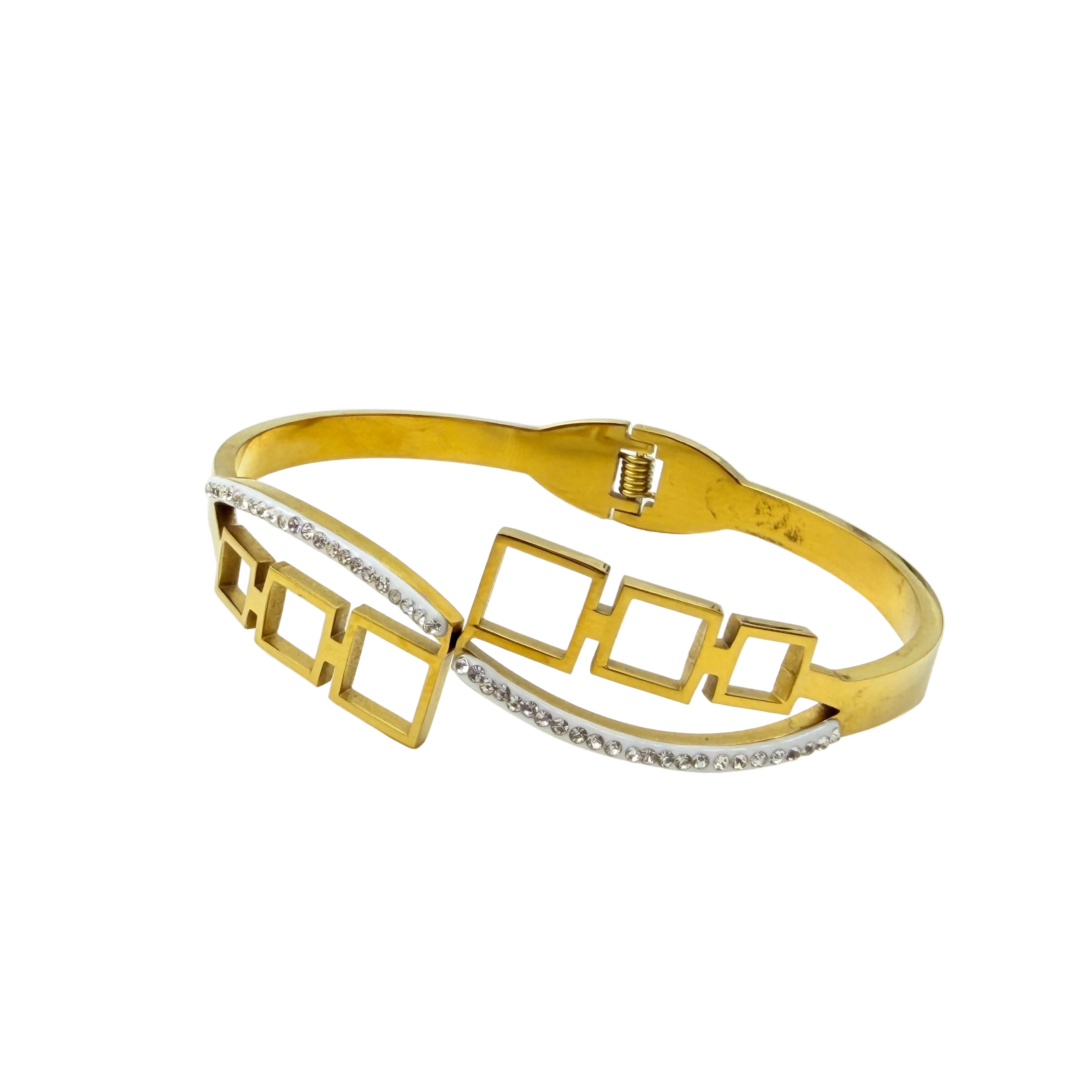 Geometric Crystal Statement Bracelet