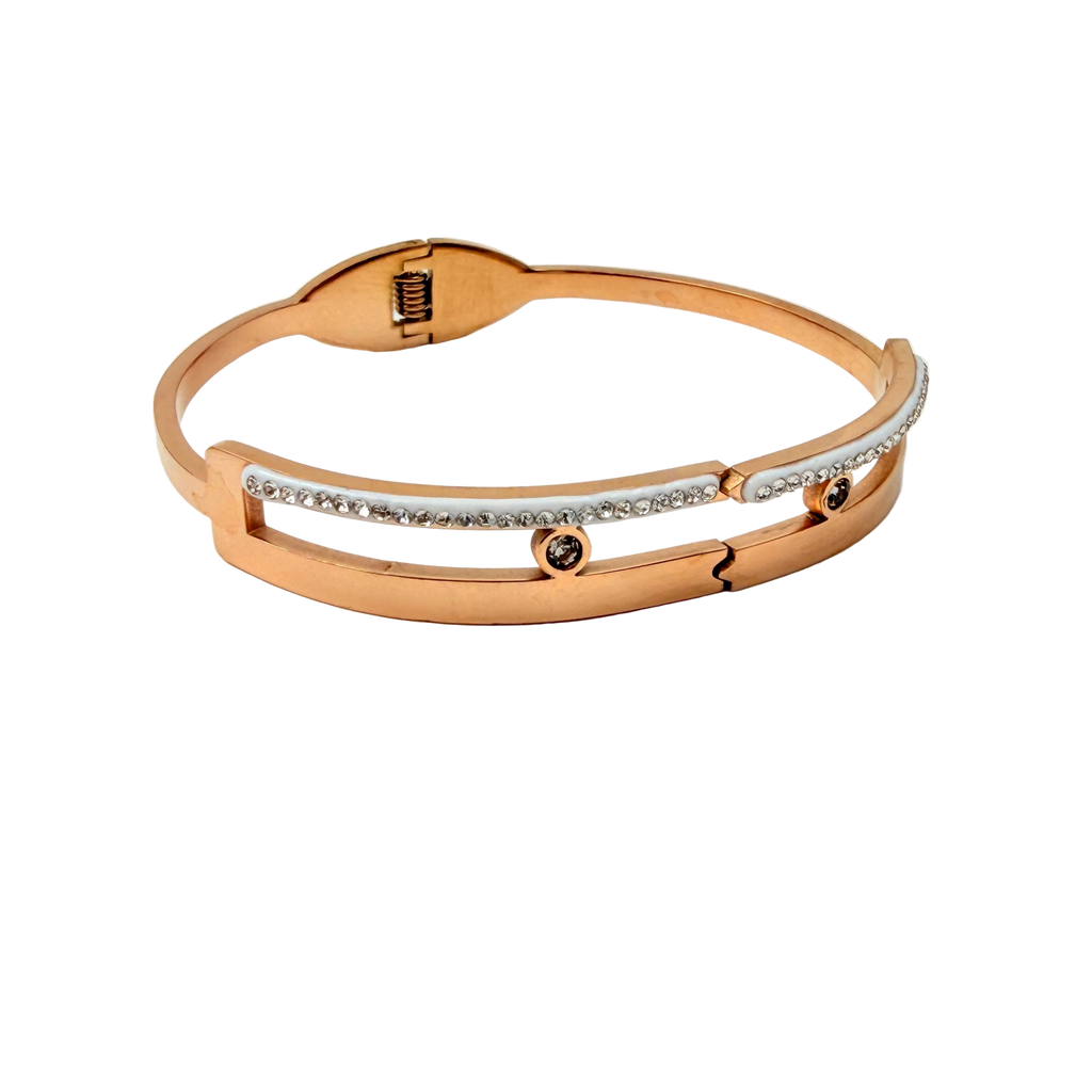 Rose Gold Crystal Line Bracelet