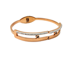 Rose Gold Crystal Line Bracelet