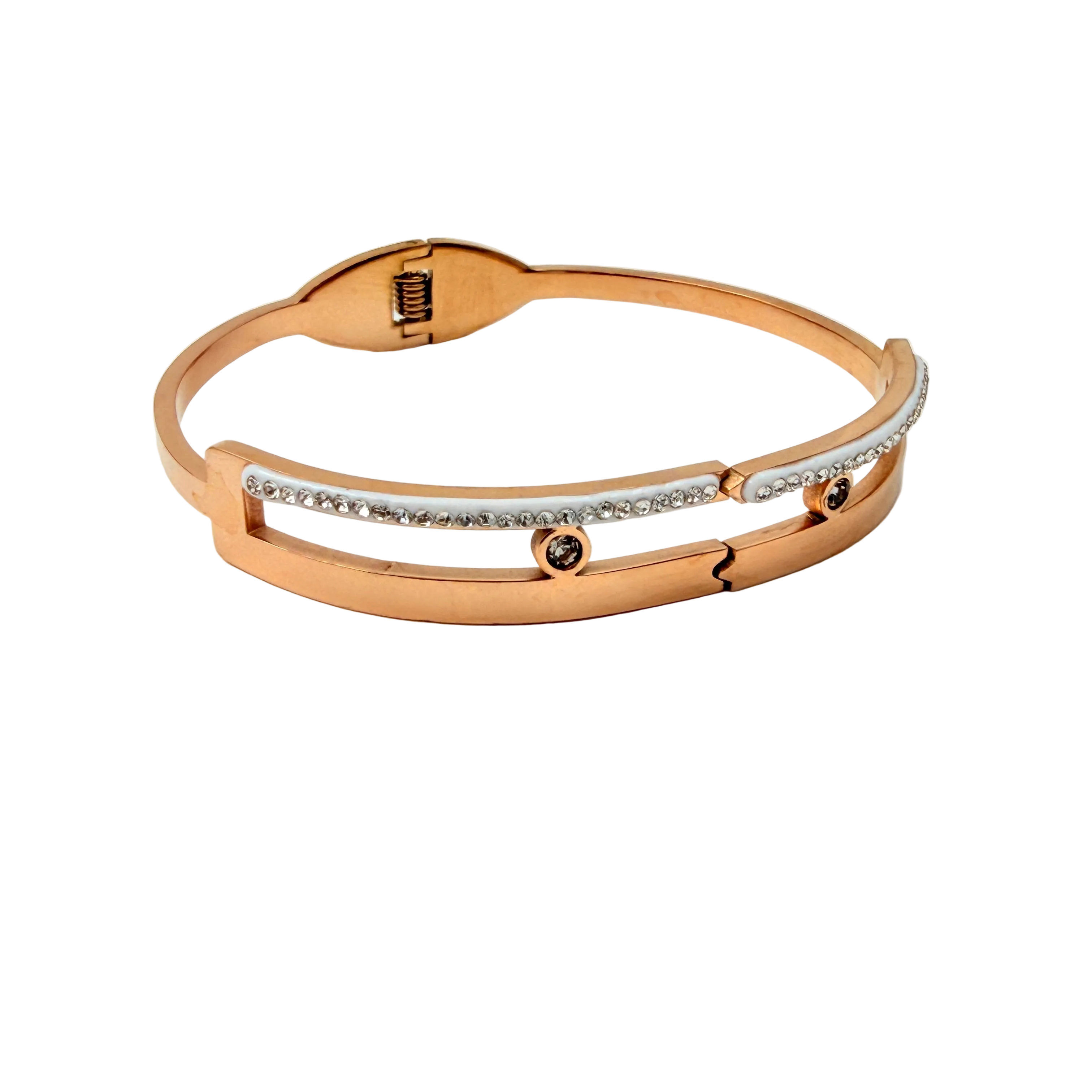 Rose Gold Crystal Line Bracelet