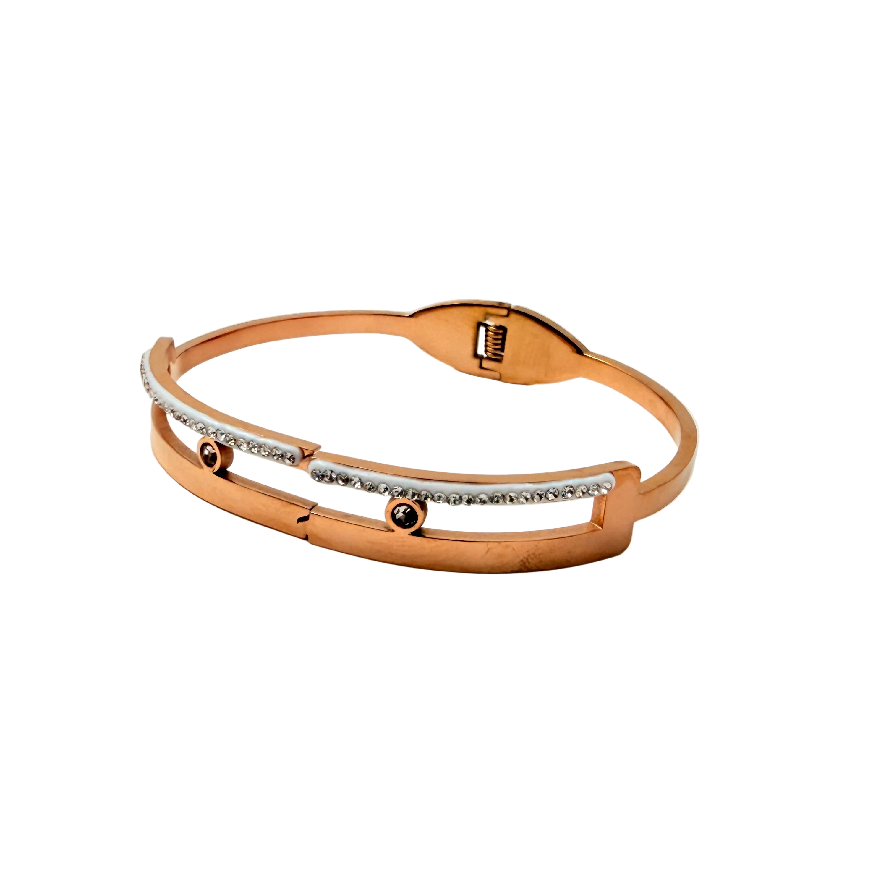 Rose Gold Crystal Line Bracelet