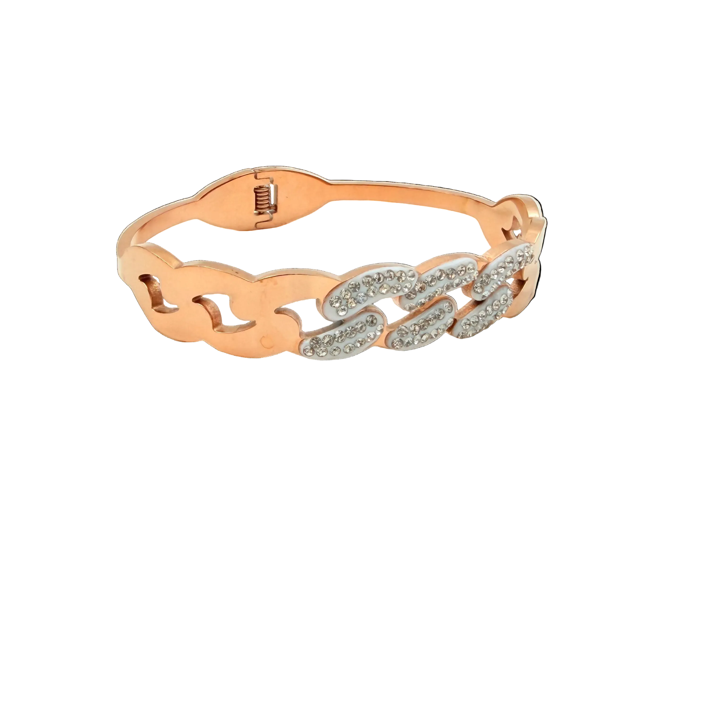 Rose Gold Crystal Chain Bracelet