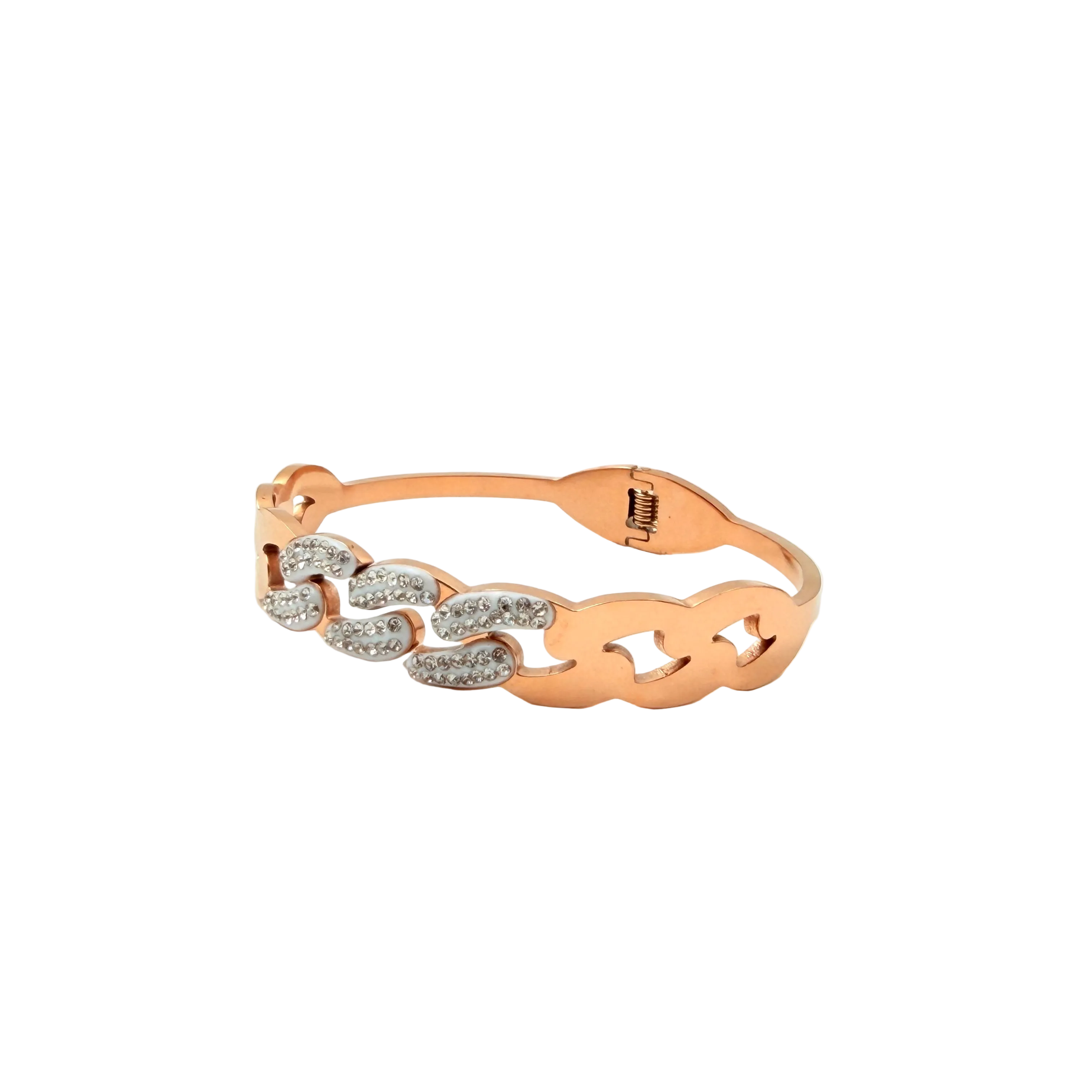 Rose Gold Crystal Chain Bracelet