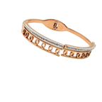 Rose Gold Crystal Loop Bracelet