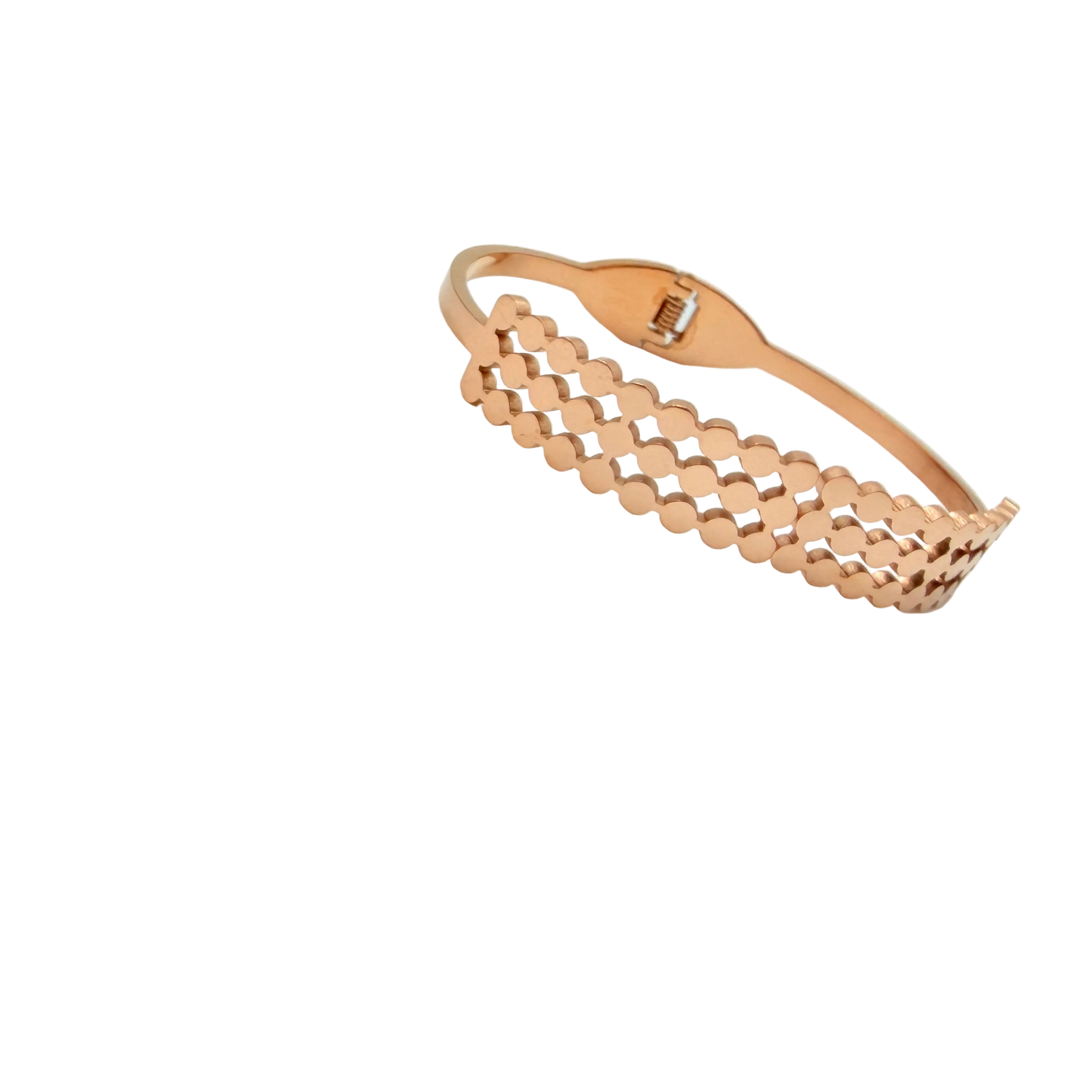Rose Gold Honeycomb Mesh Bracelet