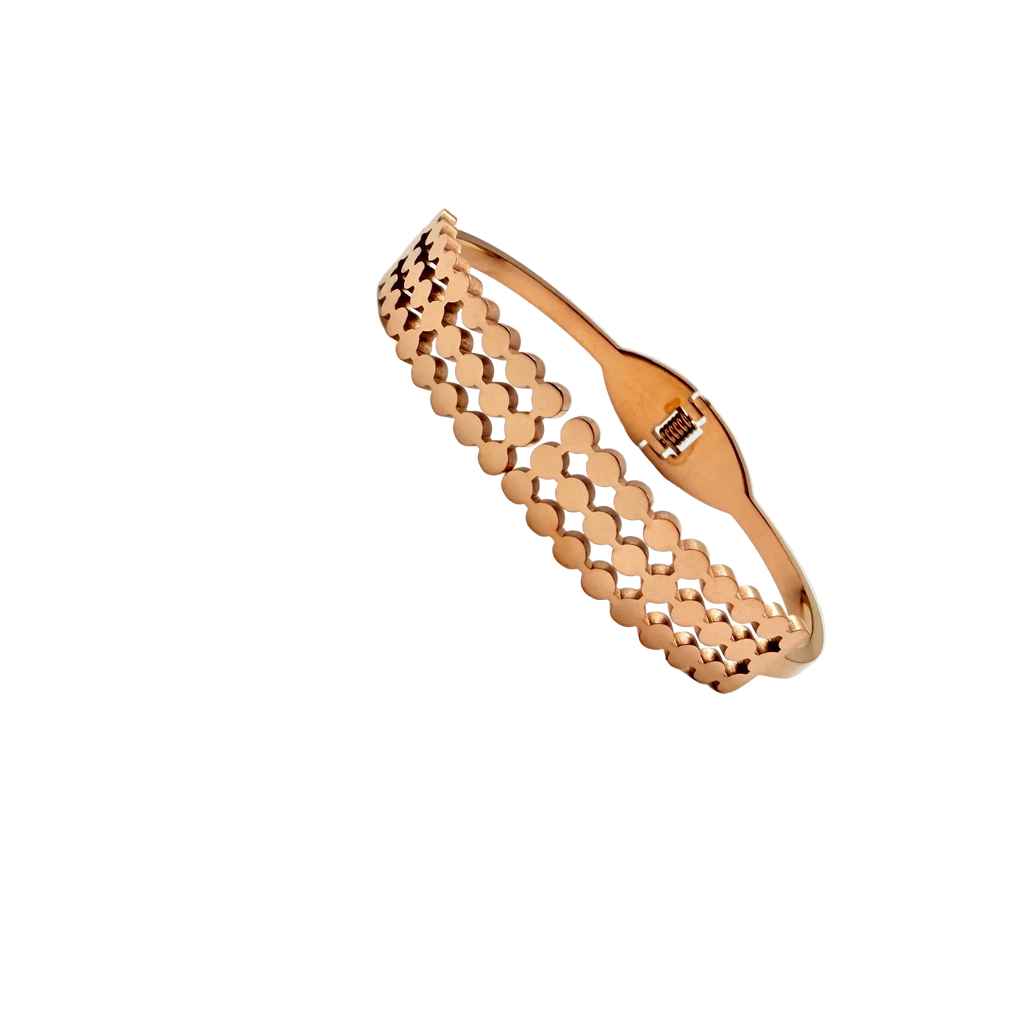 Rose Gold Honeycomb Mesh Bracelet