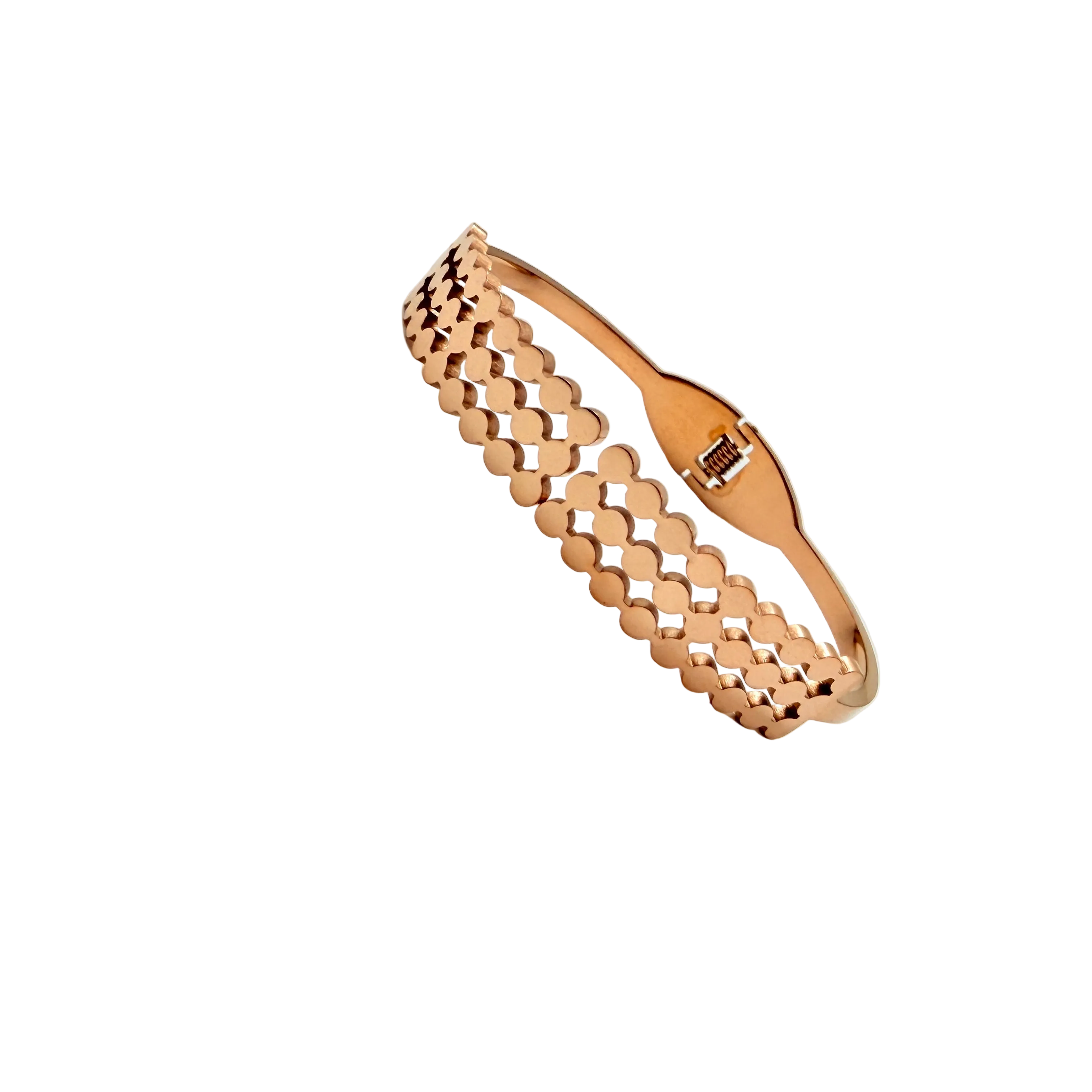 Rose Gold Honeycomb Mesh Bracelet